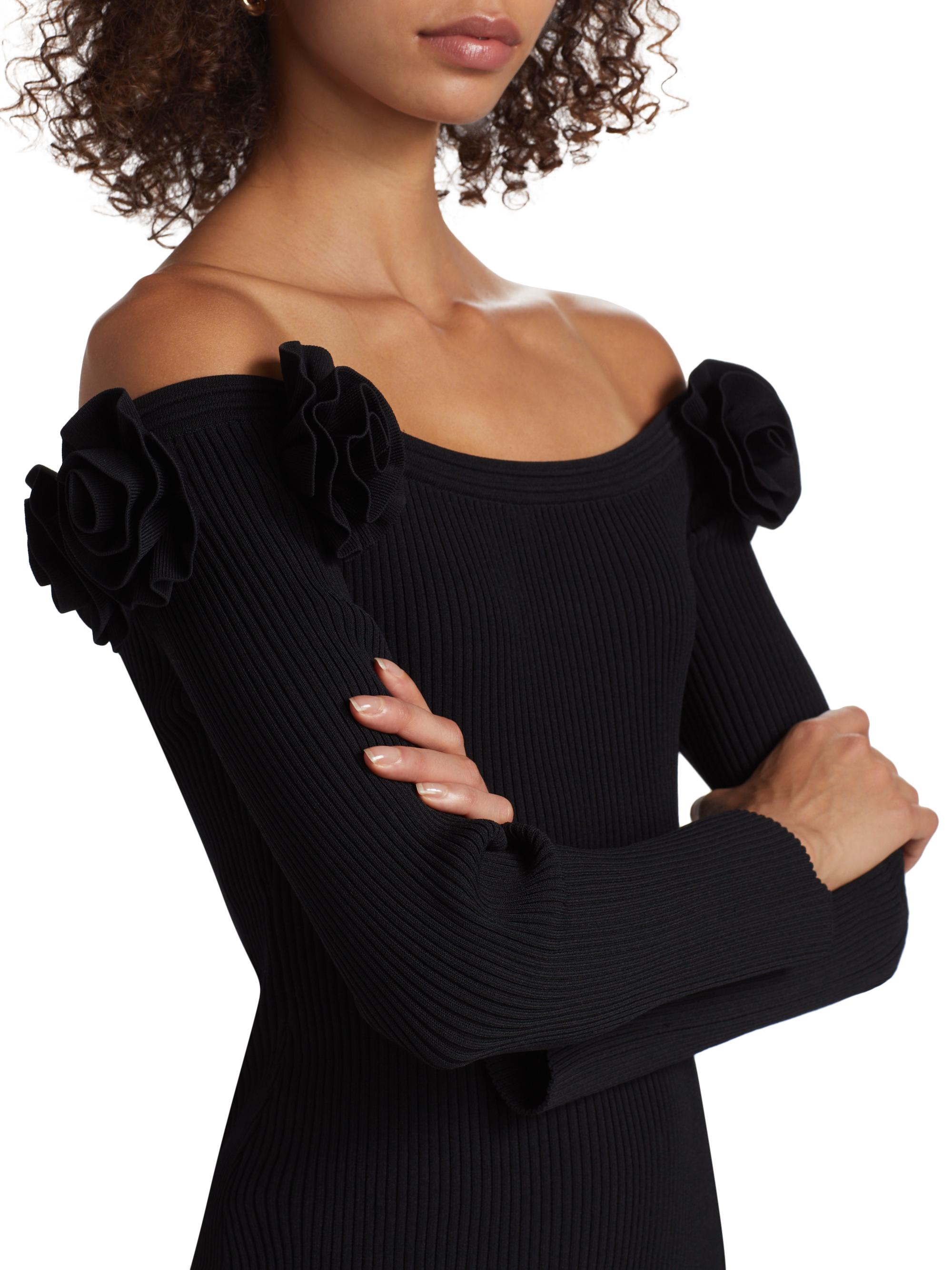 Milly Kara Off-The-Shoulder Knit Minidress | Saks Fifth Avenue