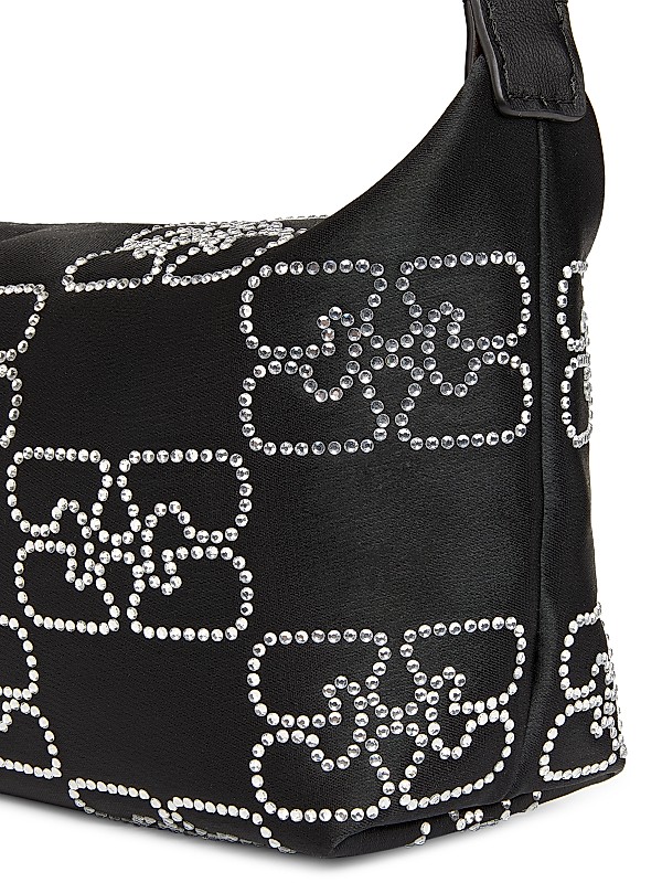 Shop Ganni Mini Butterfly Denim Top Handle Pouch | Saks Shop Ganni Mini Butterfly Denim Top Handle Pouch | Saks