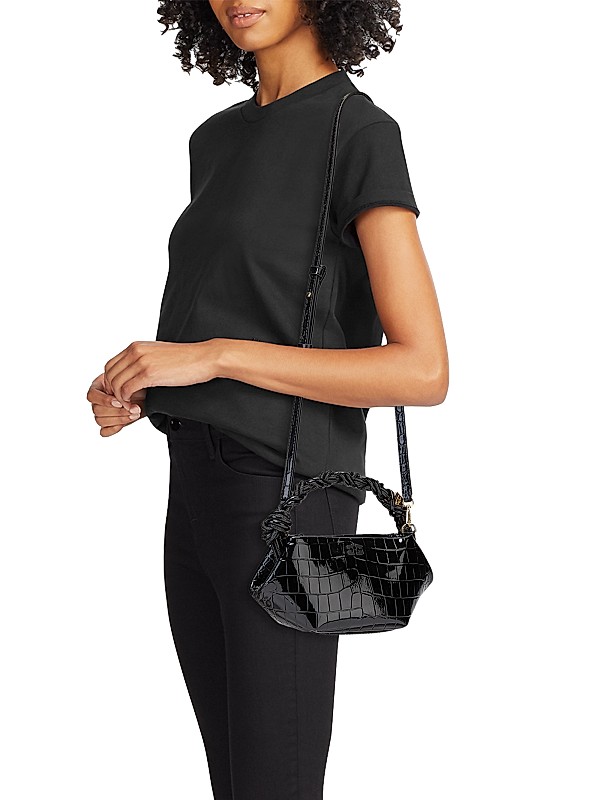 Shop Ganni Mini Croc-Embossed Bou Bag | Saks Fifth Avenue Shop Ganni Mini Croc-Embossed Bou Bag | Saks Fifth Avenue