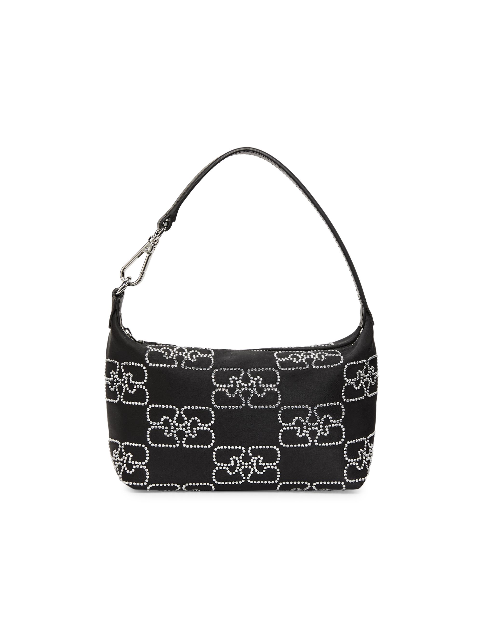 Ganni Women's  Butterfly Satin  Pouch - Black