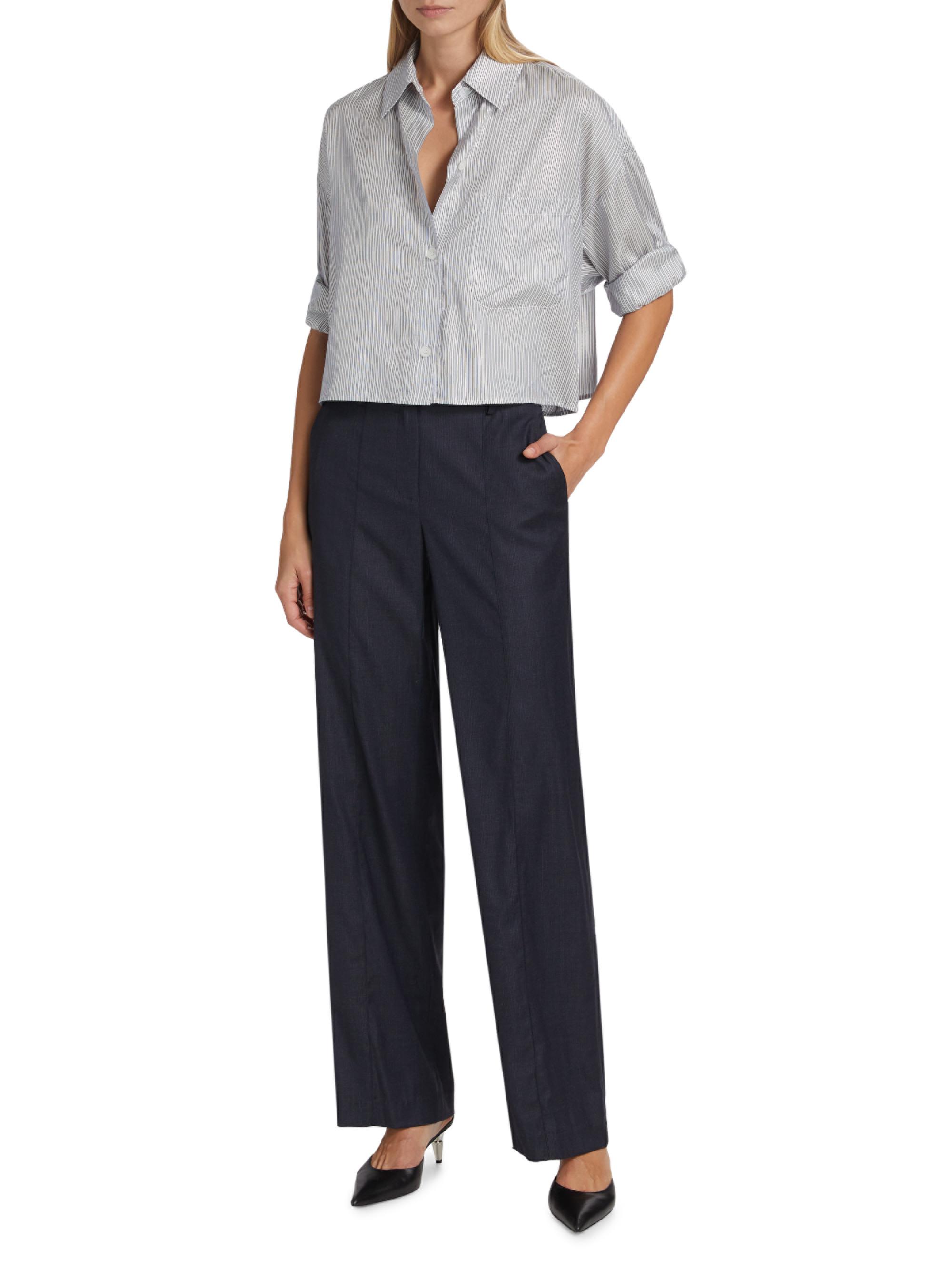 TWP Next Striped Metallic Silk Shirt | Saks Fifth Avenue