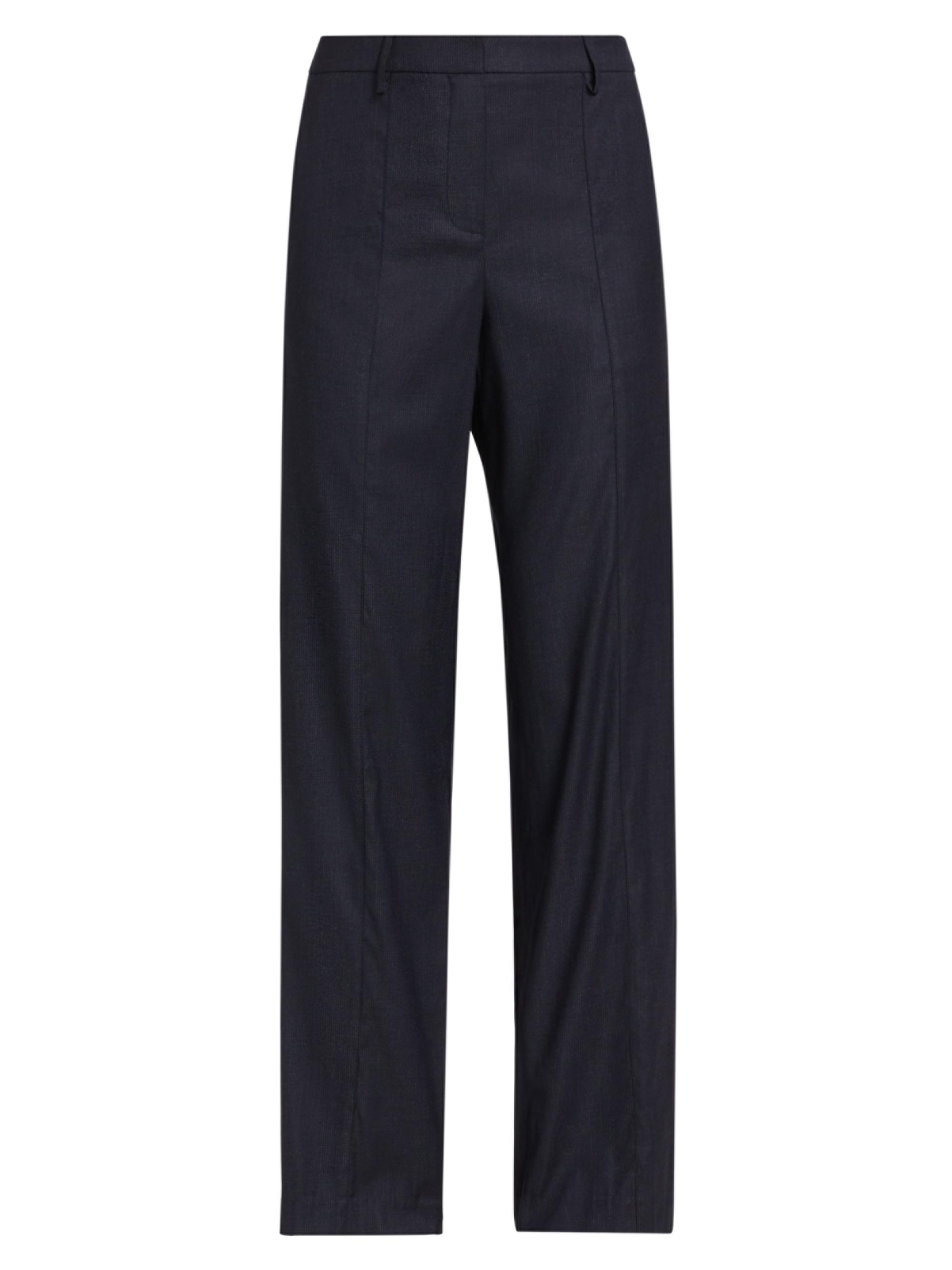 TWP Women's Elizabeth Wool-Blend Straight-Leg Pants - Indigo Charcoal