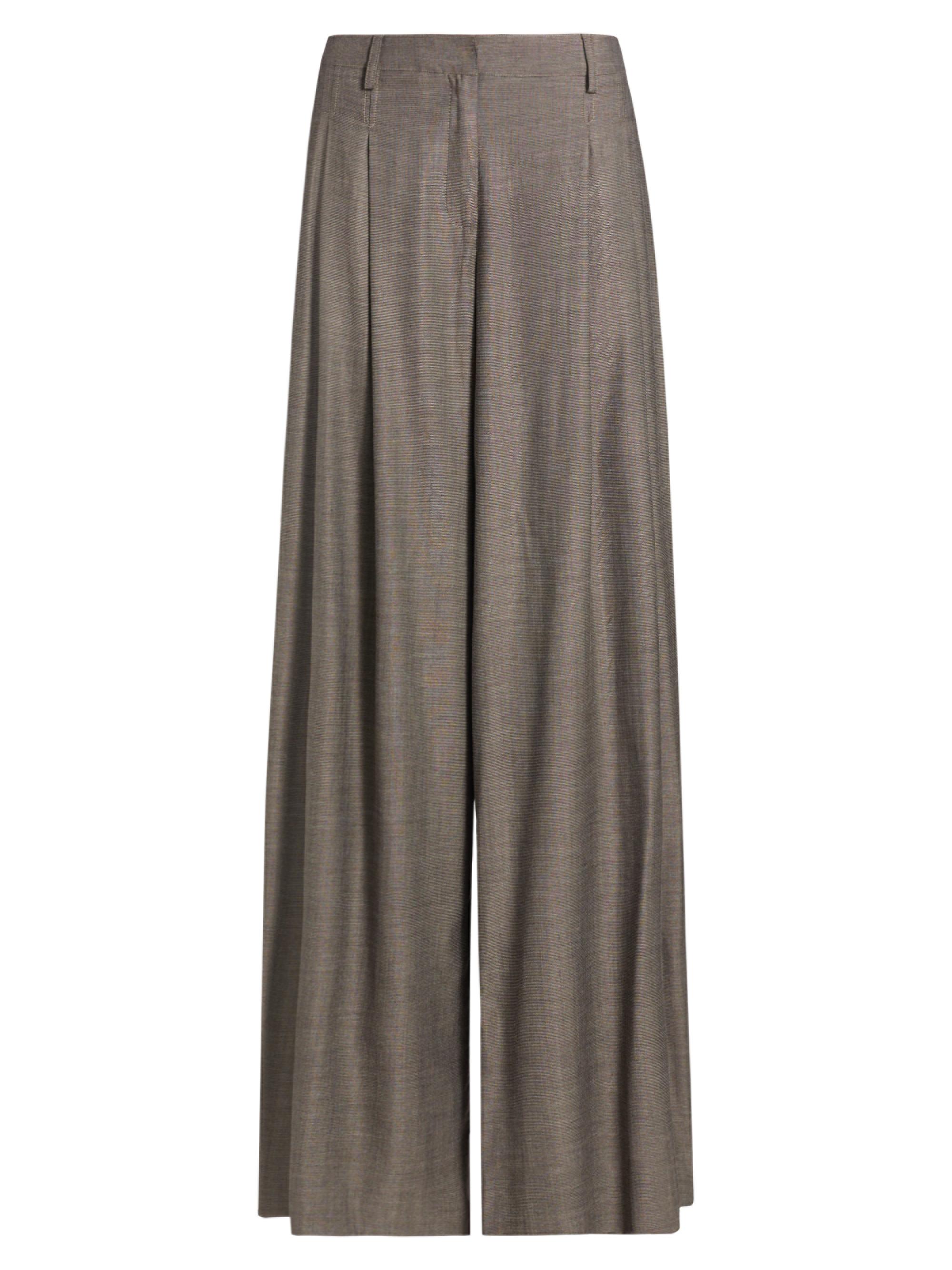 TWP Women's New Didi Wool-Blend Wide-Leg Pants - Taupe