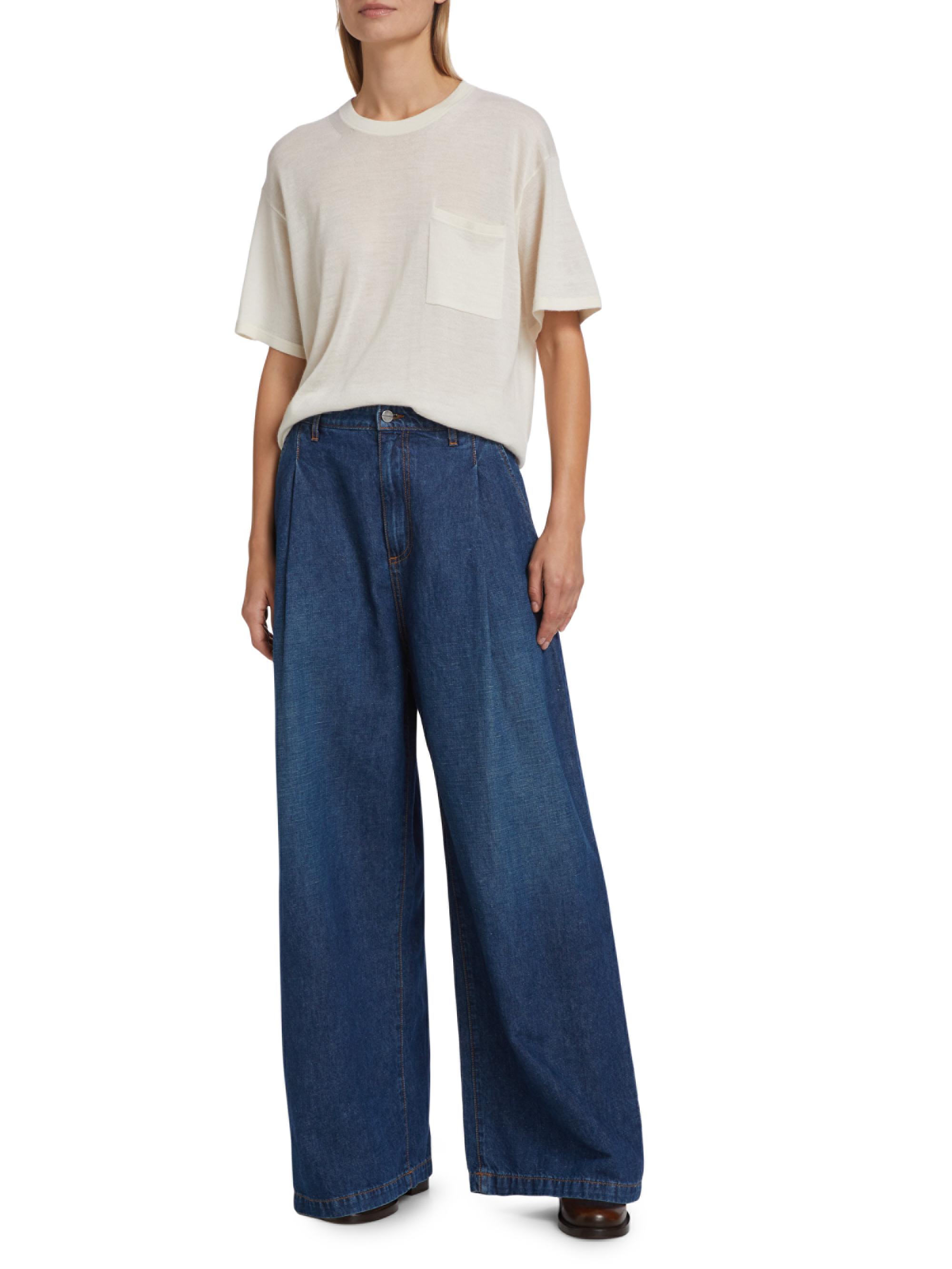 TWP Greene St Cotton-Linen Wide-Leg Pants | Saks Fifth Avenue
