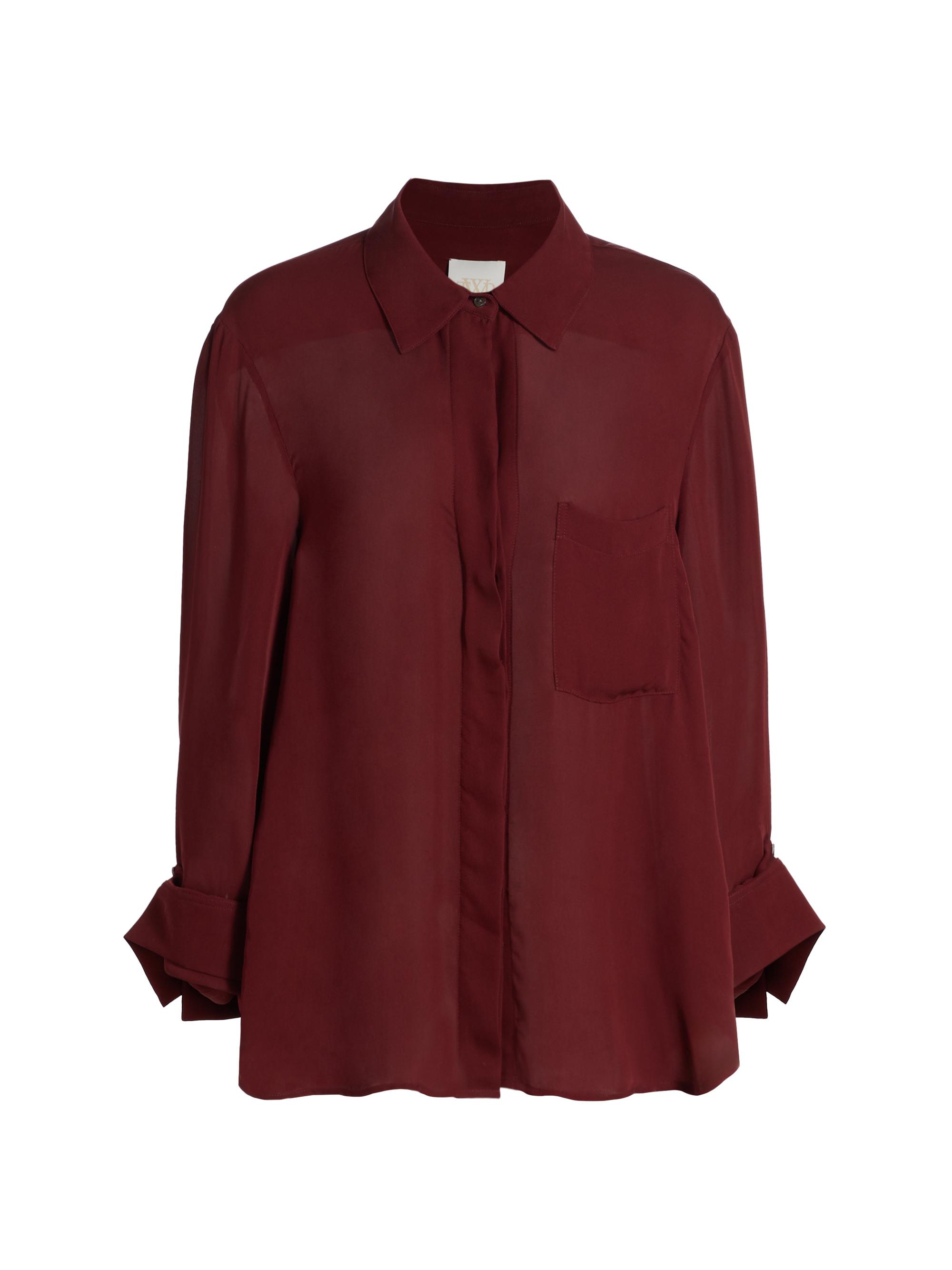 TWP Women's New Morning After Silk Shirt - Warm Brick