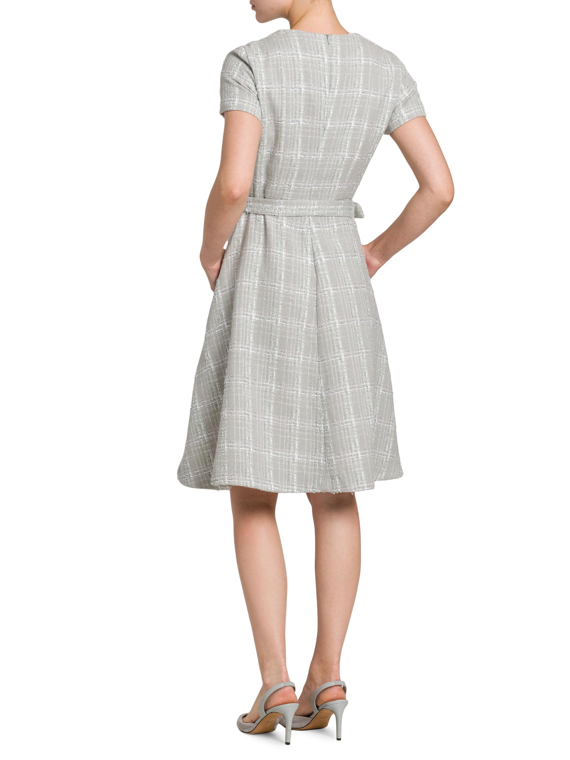 Kiton Tweed Short-Sleeve A-Line Midi-Dress | Saks Fifth Avenue