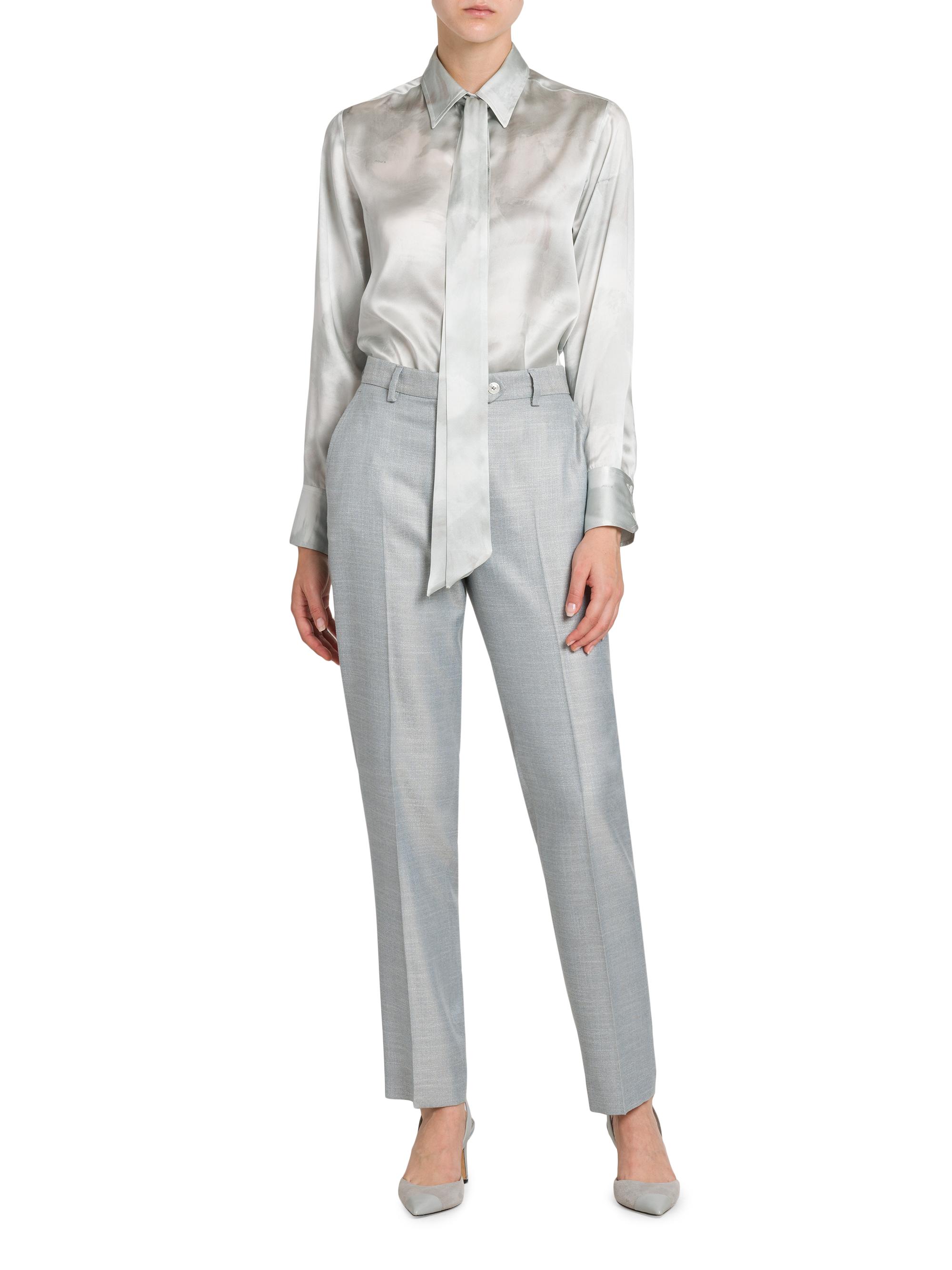 Kiton Women's High-Rise Straight-Leg Cigarette Pants - Powder Blue | Thumbnail 2