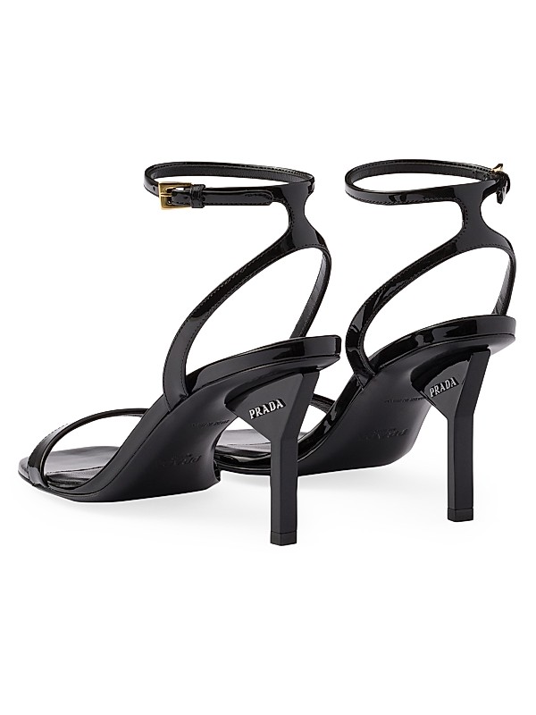 Shop Prada Patent Leather High-Heeled Sandals | Saks Fifth Shop Prada Patent Leather High-Heeled Sandals | Saks Fifth