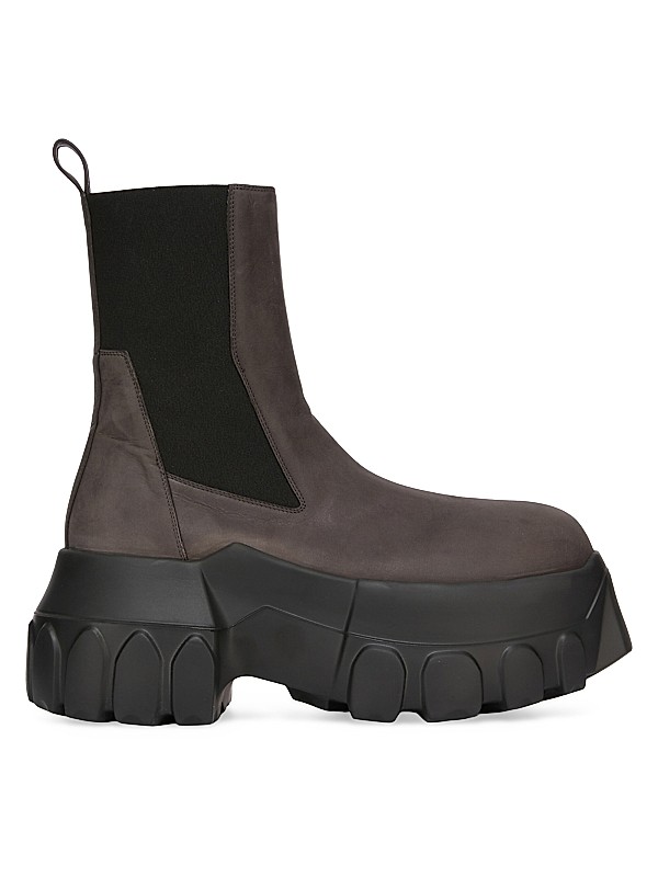 Shop Rick Owens Beatle Mega Tractor Leather Boots | Saks Shop Rick Owens Beatle Mega Tractor Leather Boots | Saks
