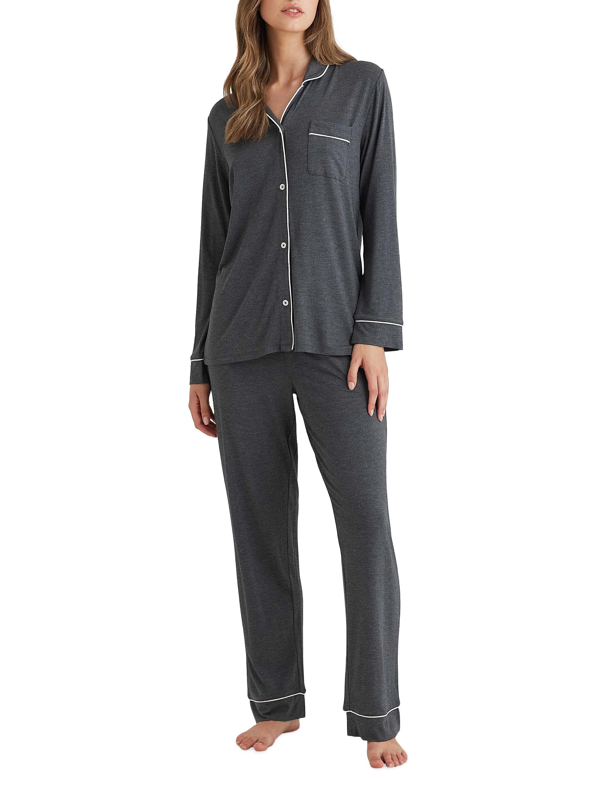 Papinelle Women's Kate Drawstring Pajamas - Graphite