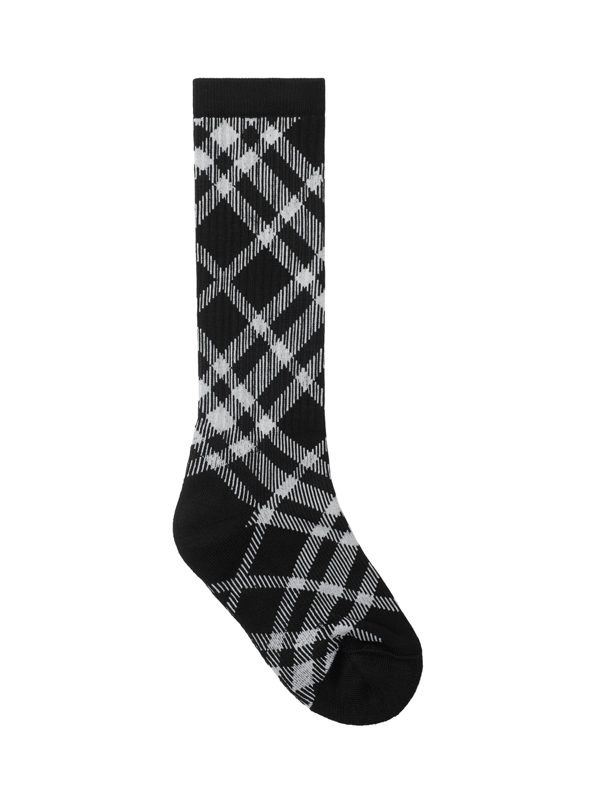 BURBERRY チェック コットンソックス Check Cotton Blend Socks in Sand - Children | Burberry® Official