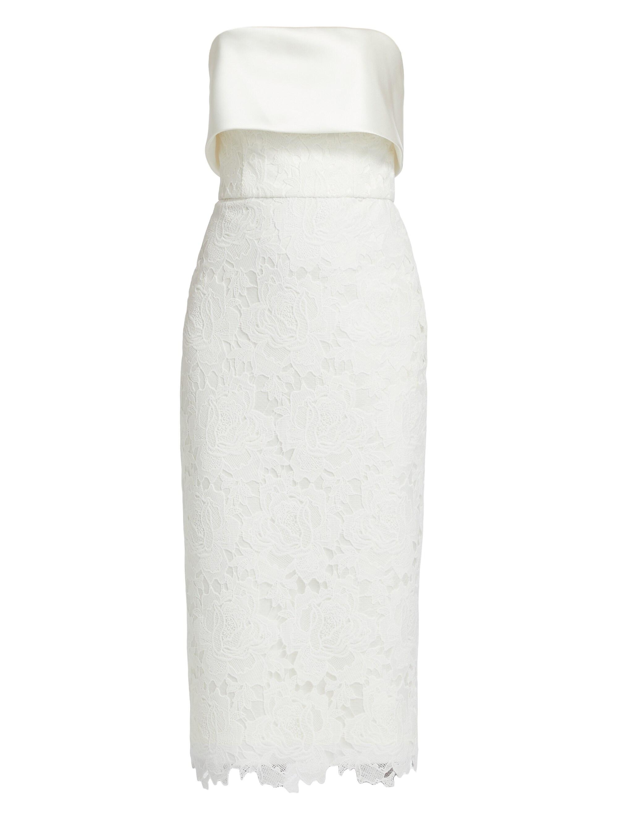 Amsale Women's Lace Strapless Column Midi-Dress -