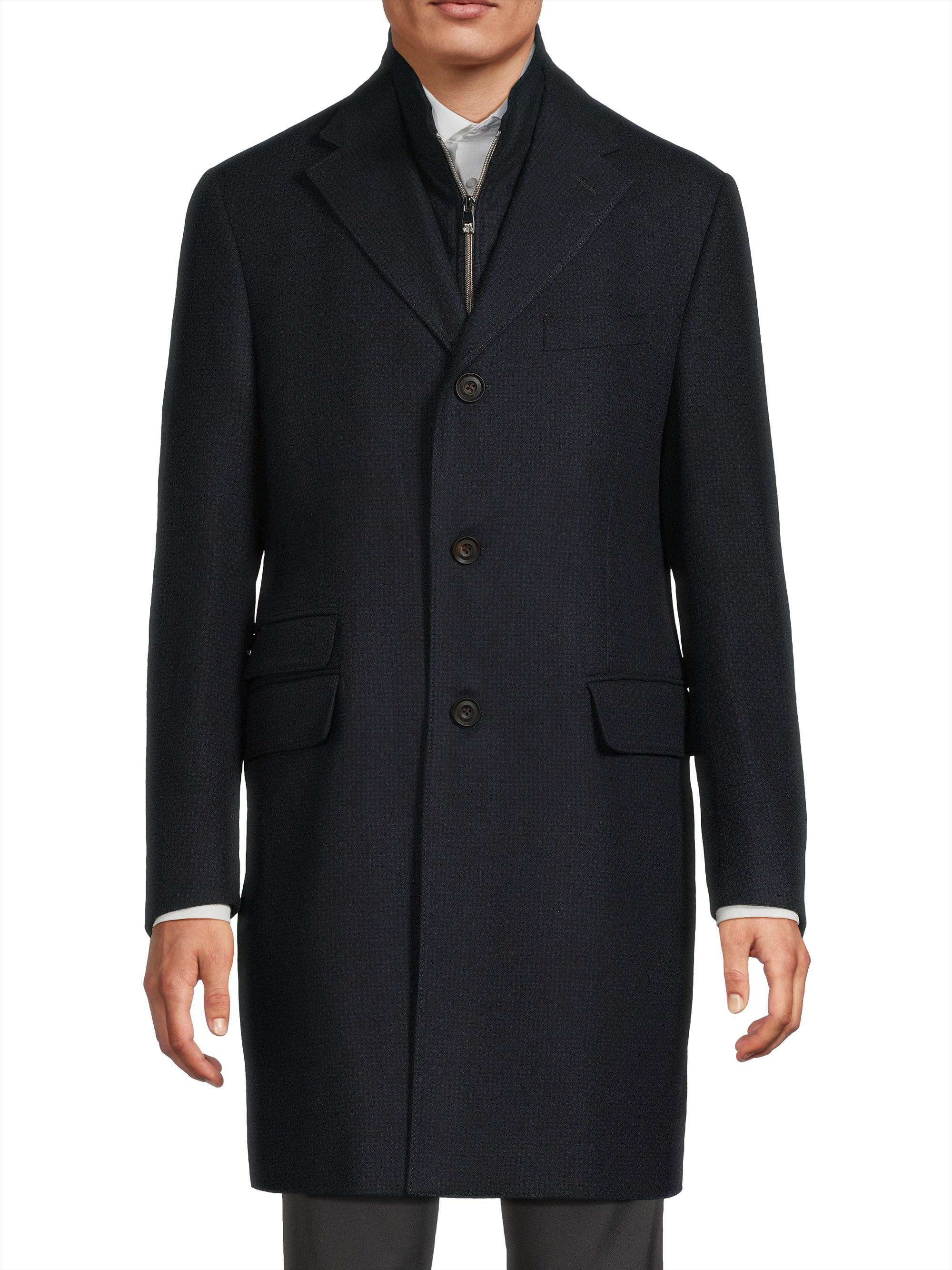 épine volume wool tailored coat epine volume wool tailored coat TAILORED WOOL-ZIBELINE LONG COAT