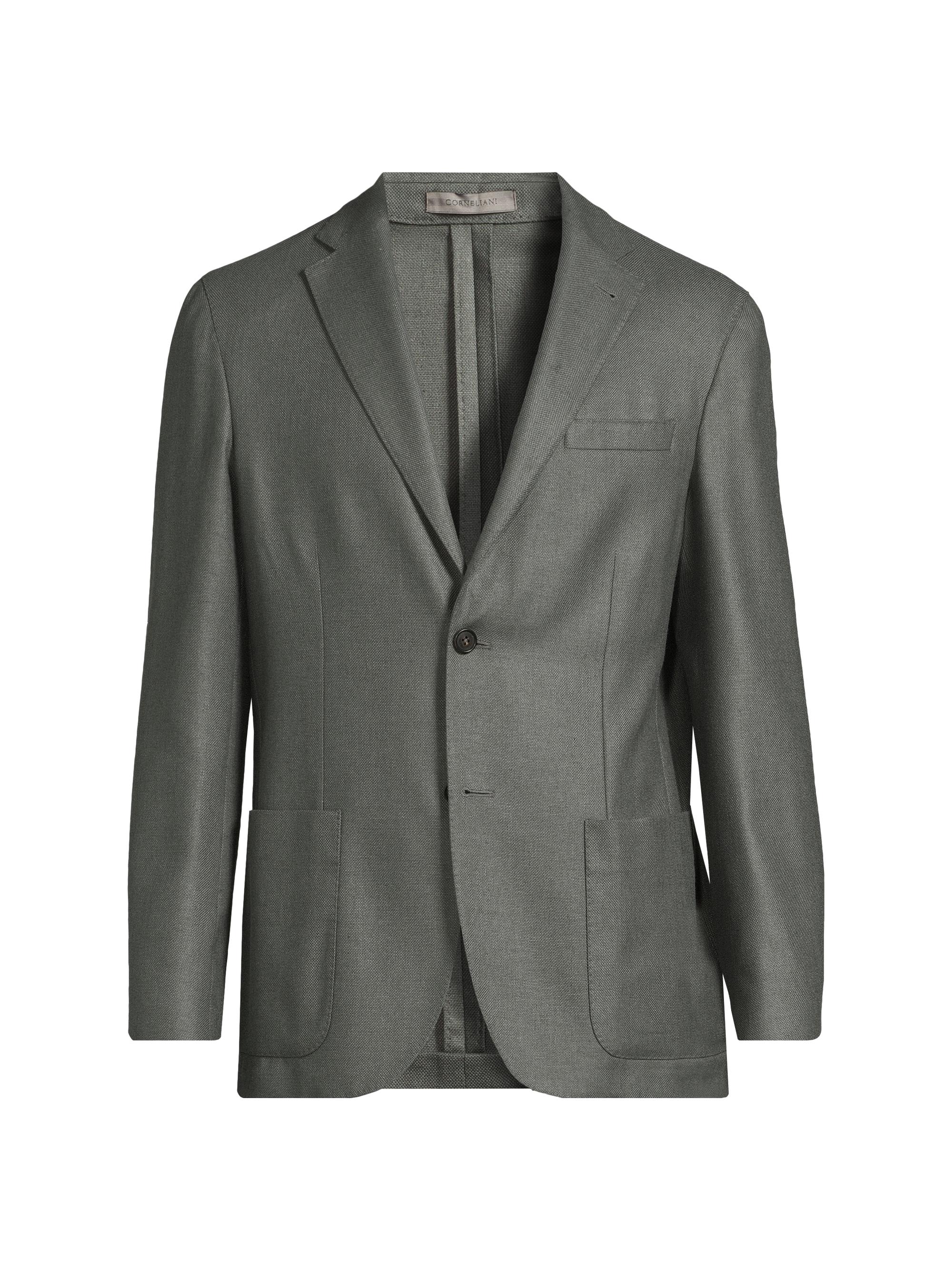Corneliani Men's Silk-Wool Sportcoat - Olive