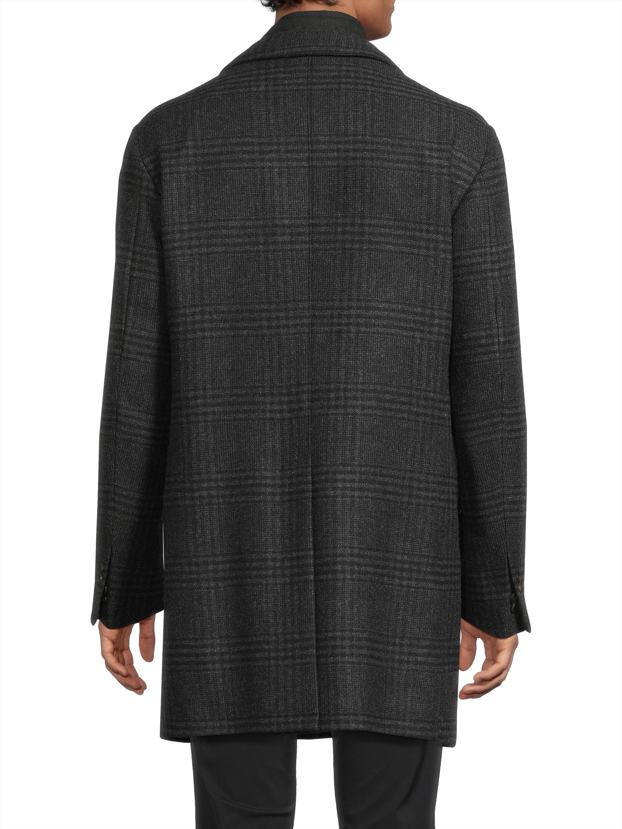Corneliani ID Glen Plaid Wool Coat | Saks Fifth Avenue