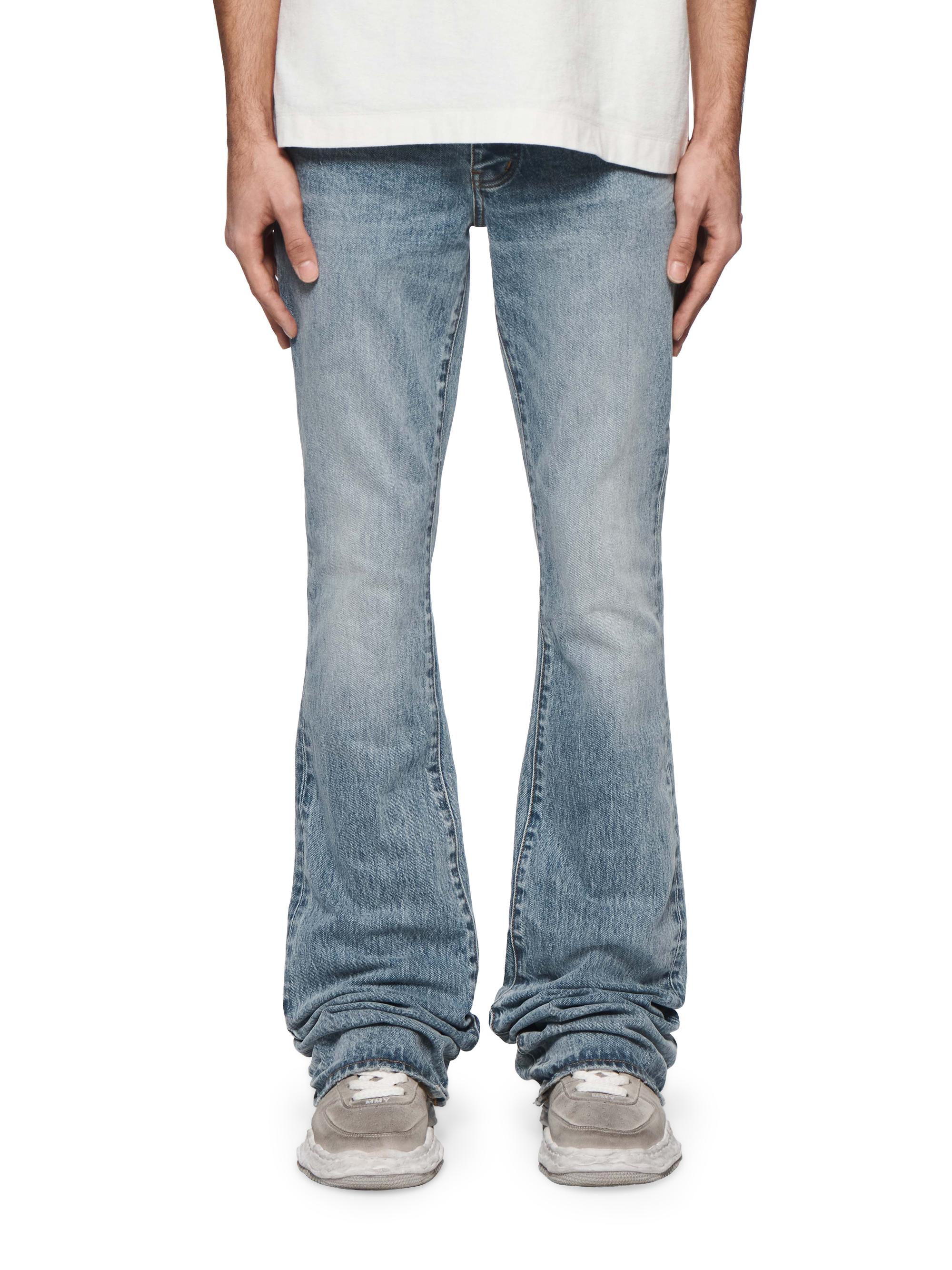 Purple Brand Men's D-Super Stack Flared Jeans - Mid Indigo