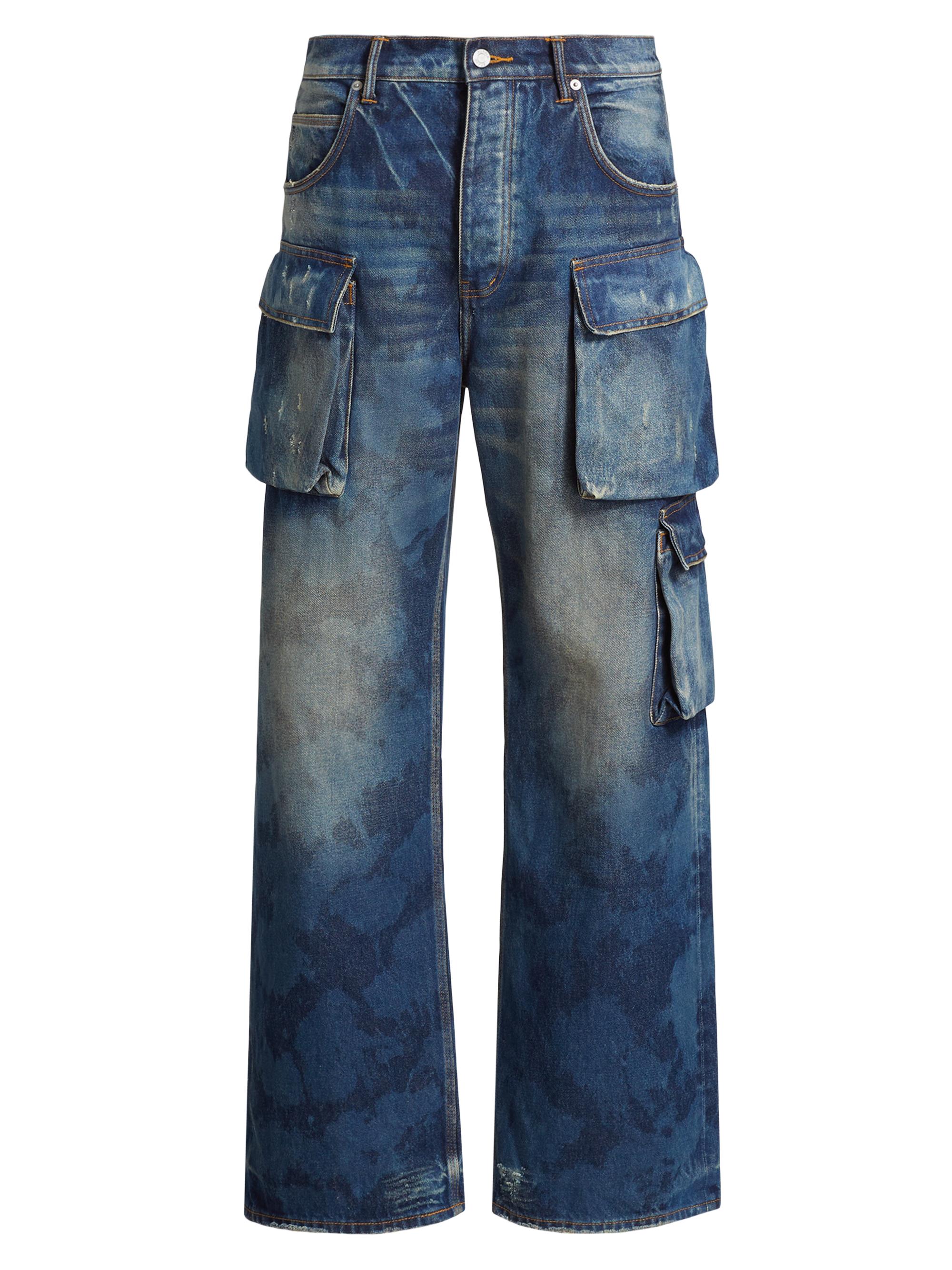 Purple Brand Men's D-Triple Denim Cargo Jeans - Dark Indigo