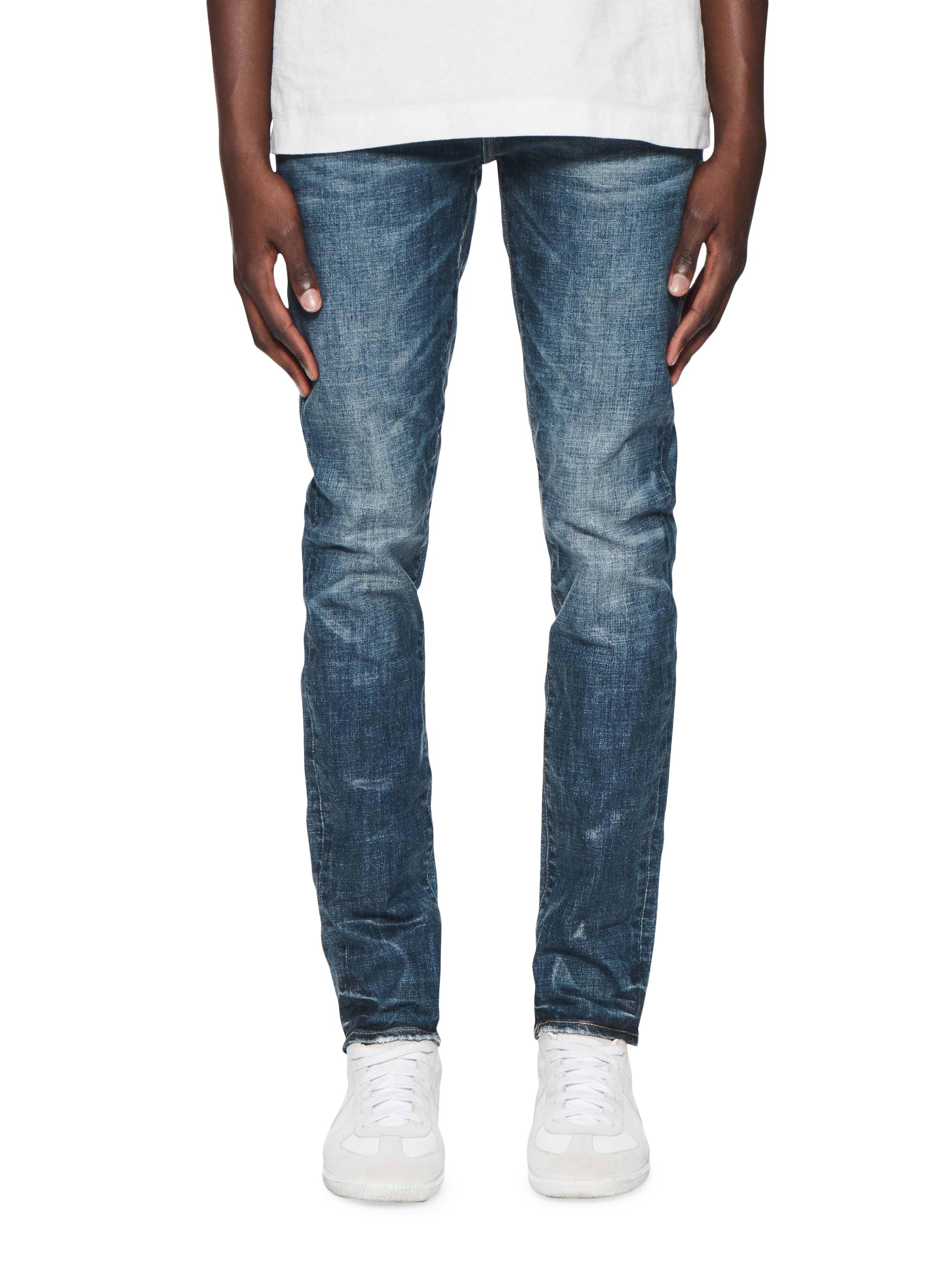 Purple Brand Men's D-Skinny Coated Denim Jeans - Dark Indigo