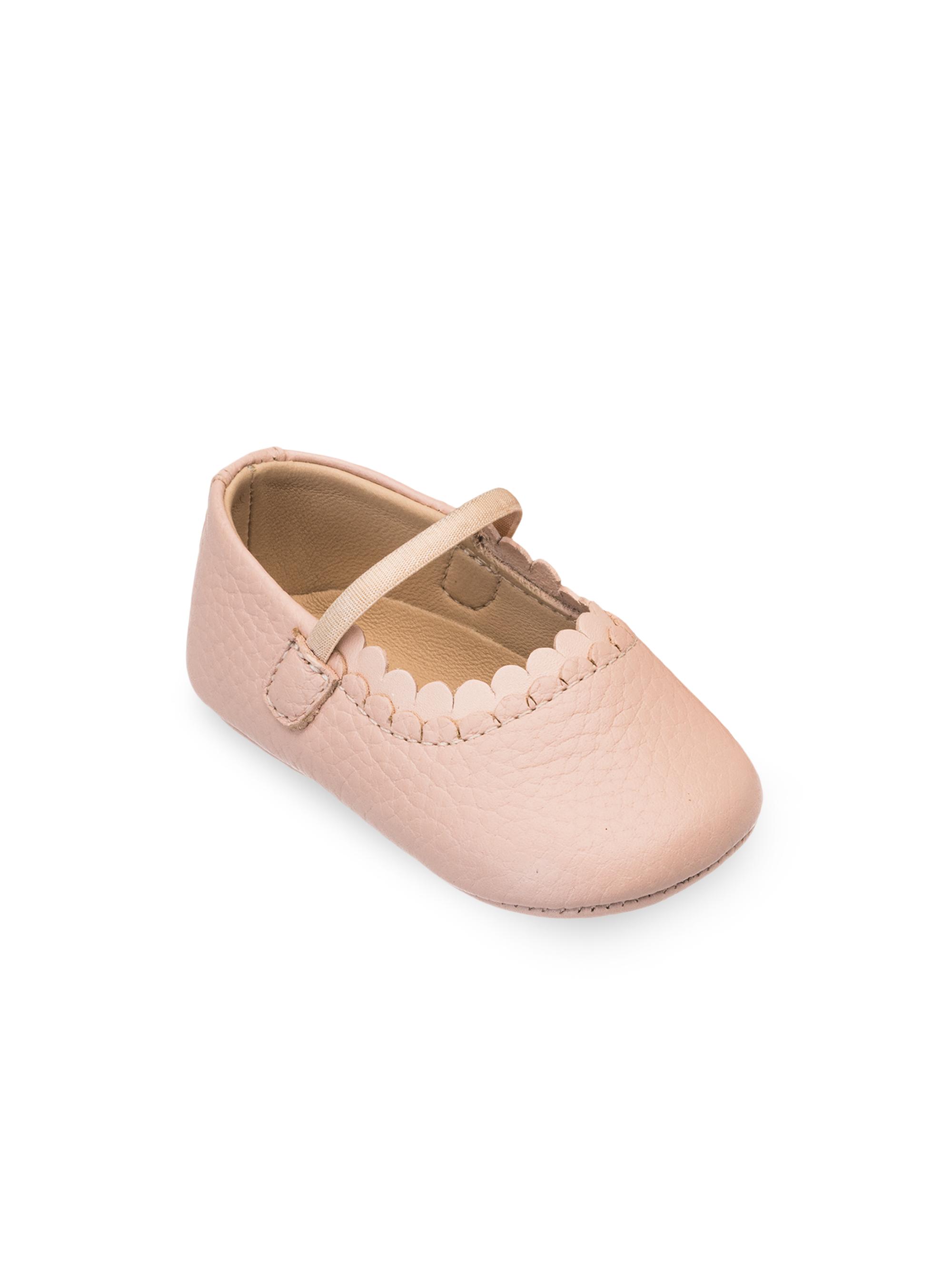 Elephantito Baby Girl's Scalloped Mary Jane Crib Shoes - Pink 3 (Baby)