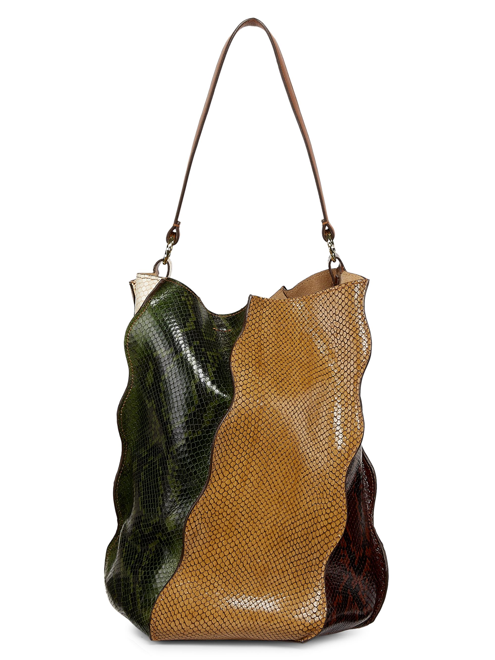 Ulla Johnson Women's Adria Pleated Wave Leather Bucket Bag - Agate