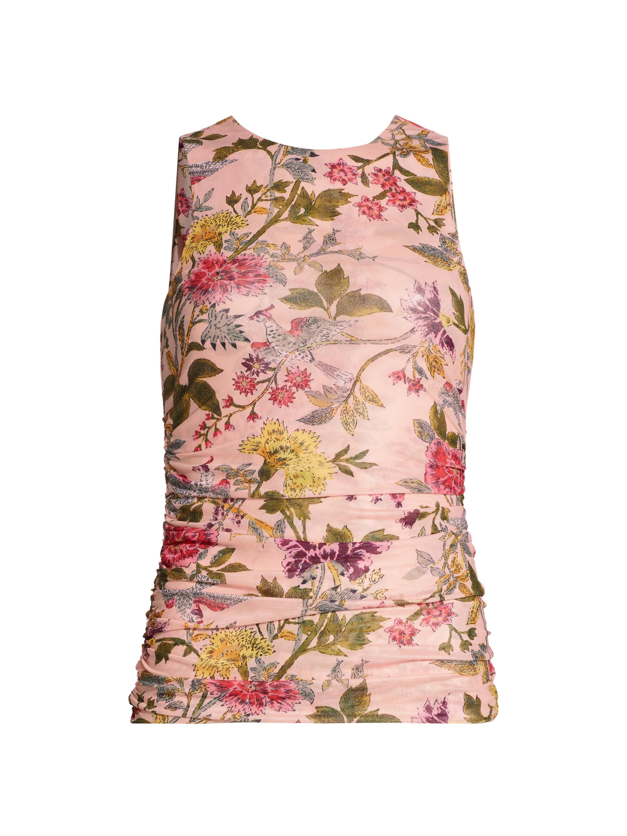 CINQ A SEPT Women's Hana Floral Dasha Top - Soft Pink Multi
