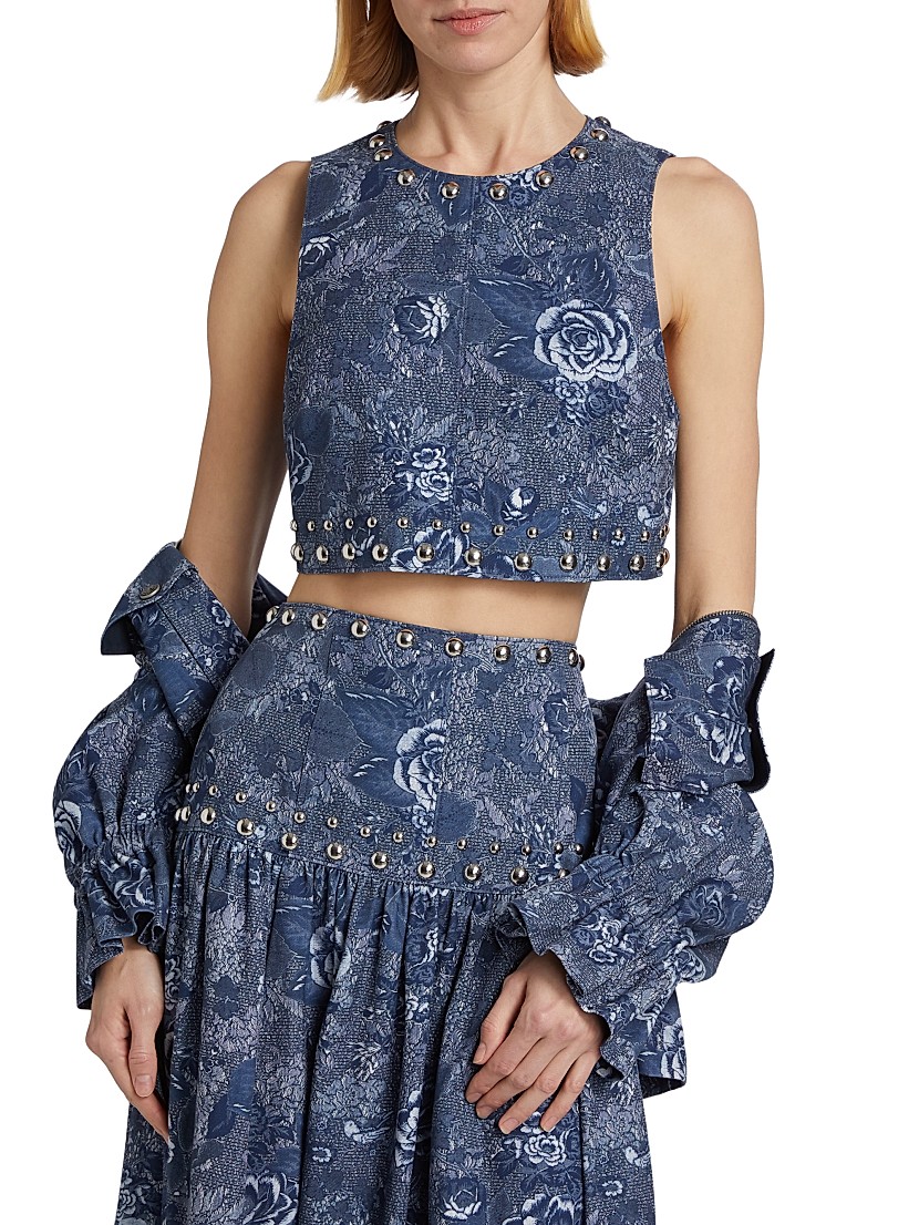 Shop Cinq à Sept Maia Floral Jacquard Sleeveless Top | Saks Shop Cinq à Sept Maia Floral Jacquard Sleeveless Top | Saks