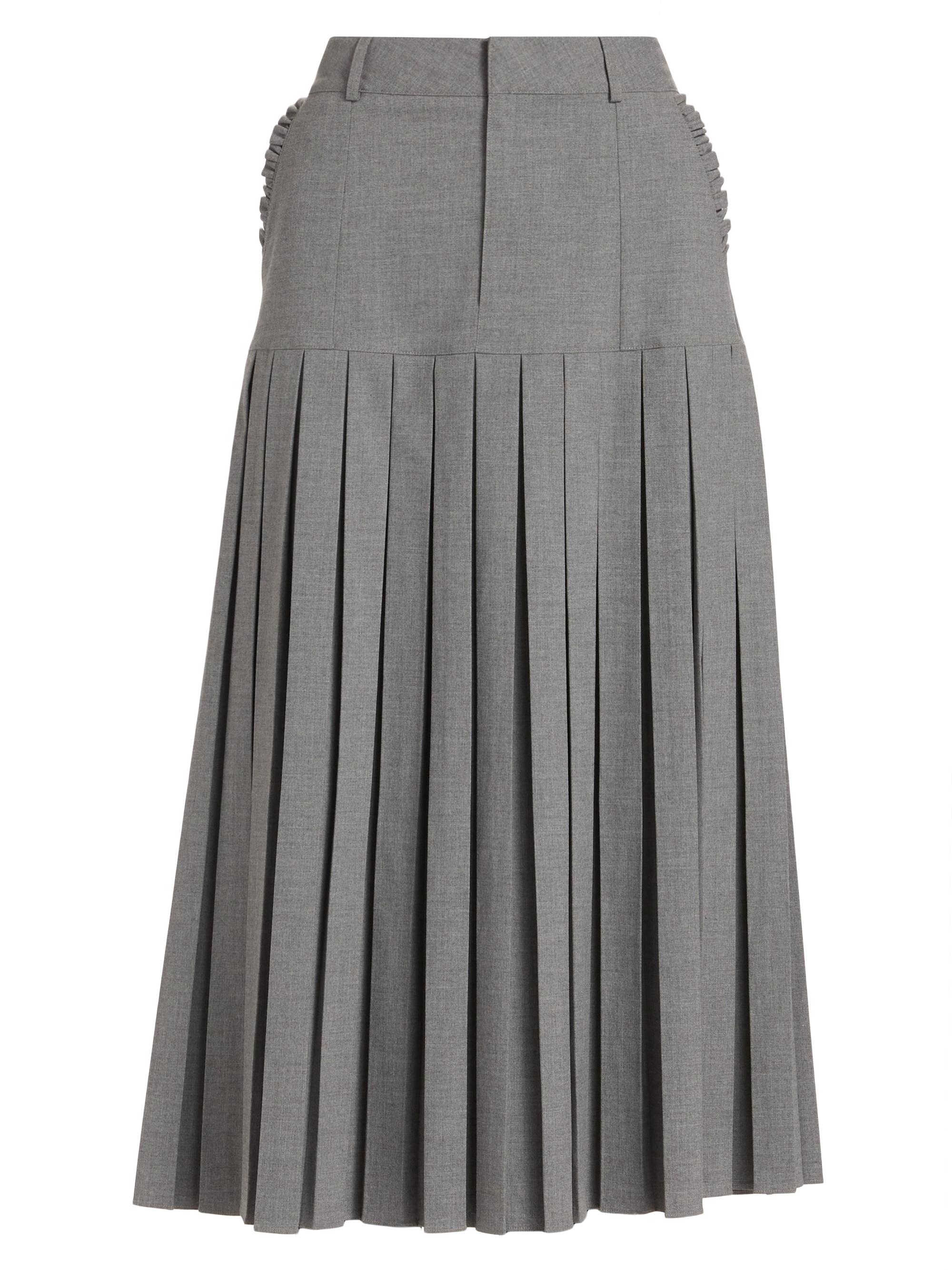 CINQ A SEPT Women's Bane Pleated Midi-Skirt - Steel Grey