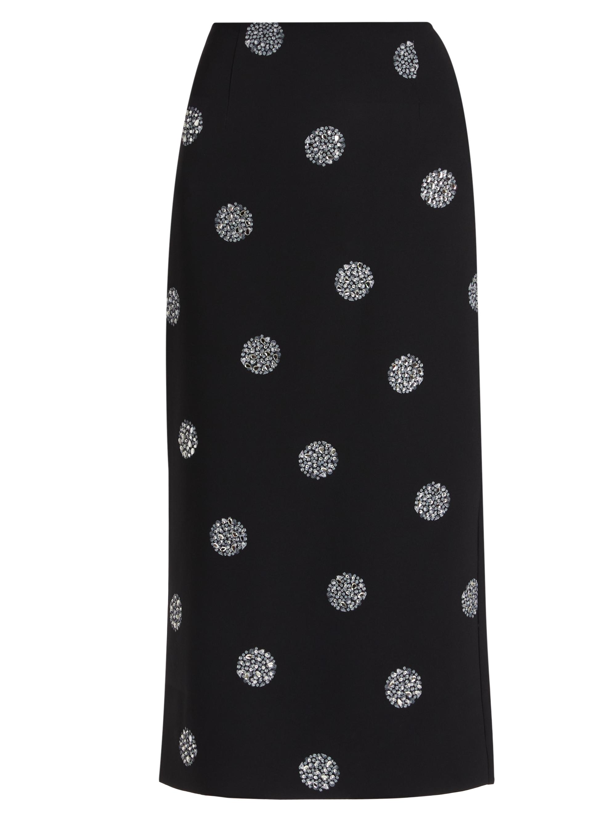 CINQ A SEPT Women's Malti Crystal Dot Maxi Skirt - Black Silver