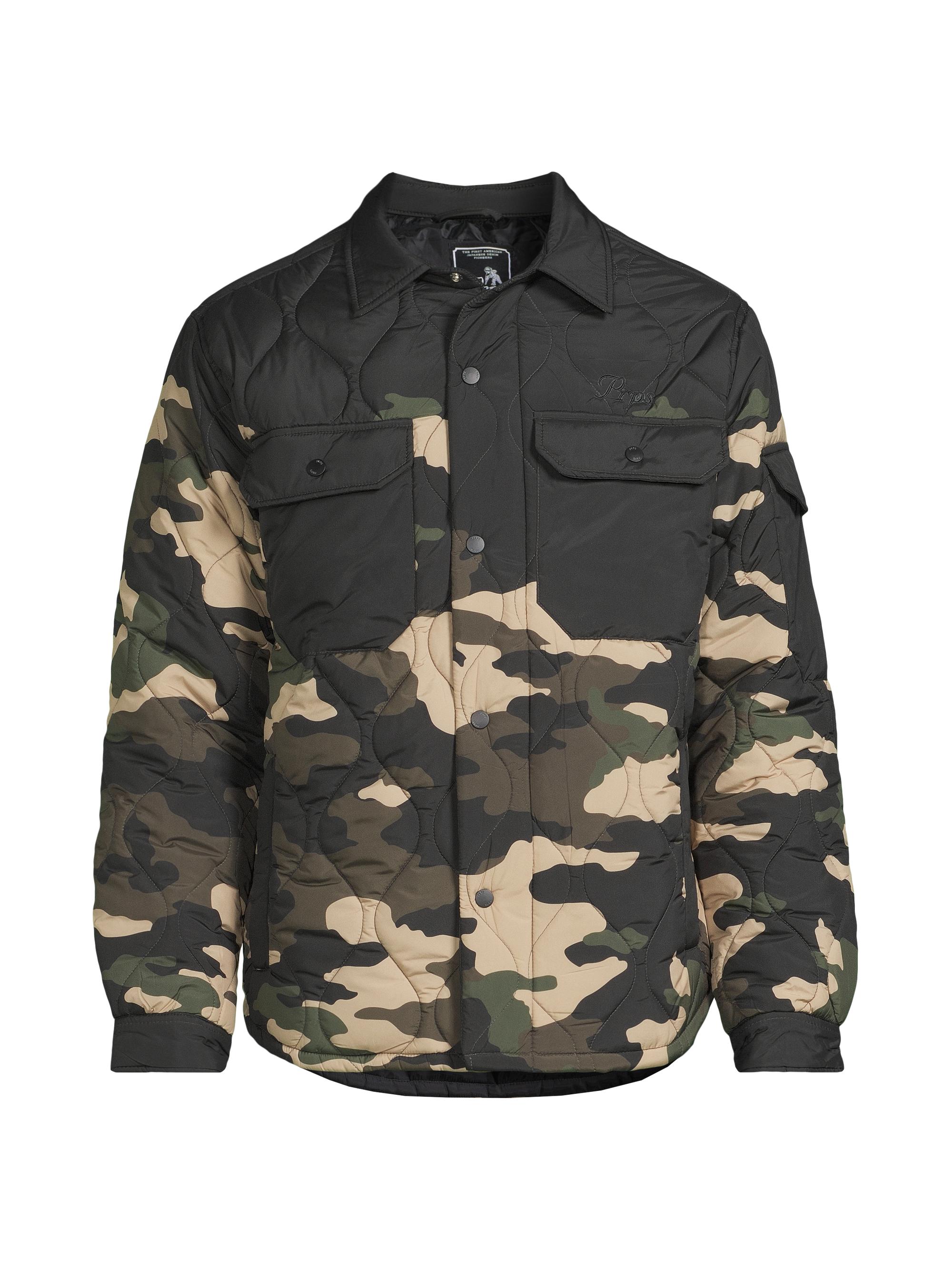 Prps Men's Hunter Camouflage Quilted Jacket - Black