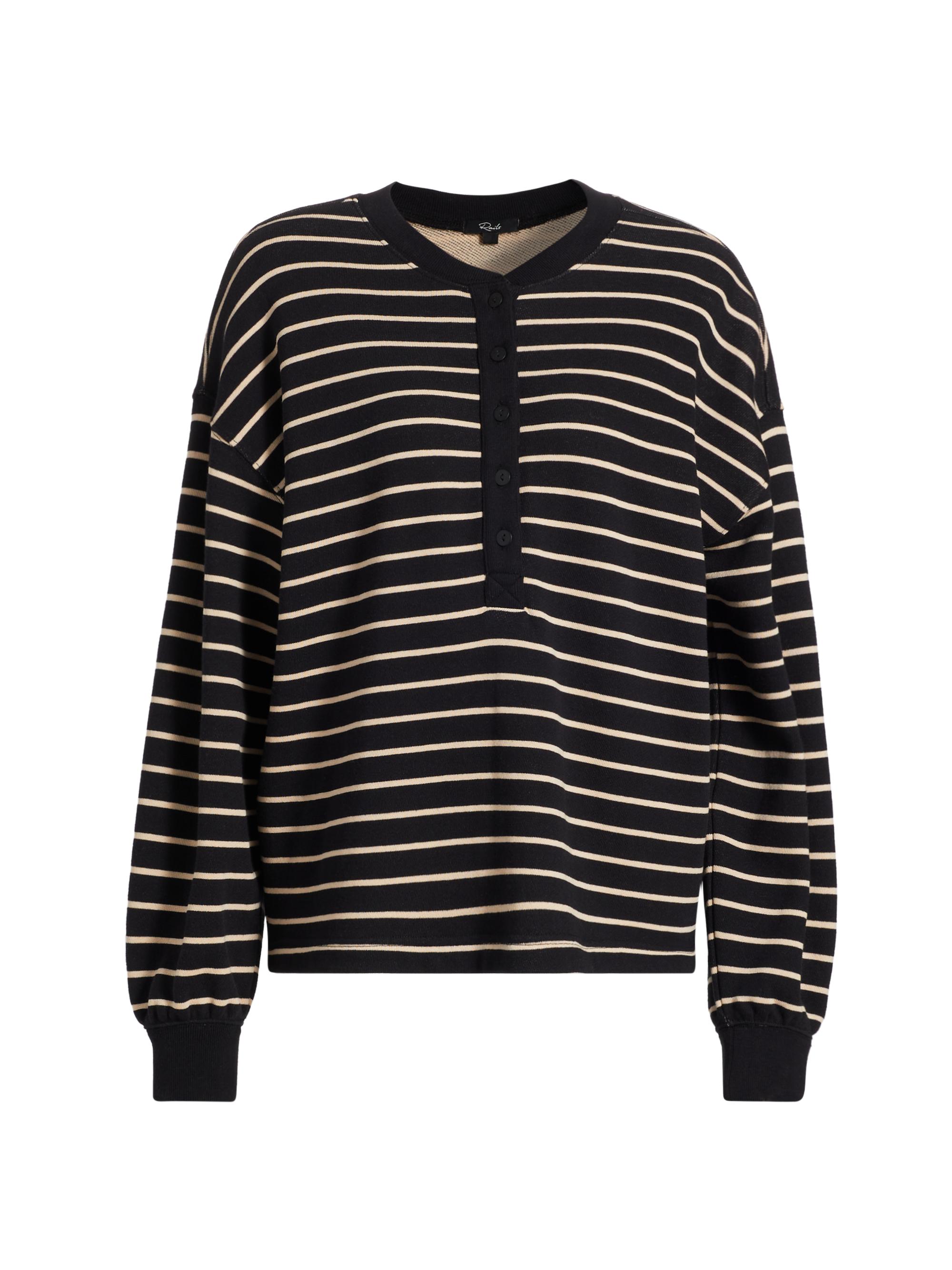 Rails Women's Joan Striped Cotton Sweater - Black  Stripe