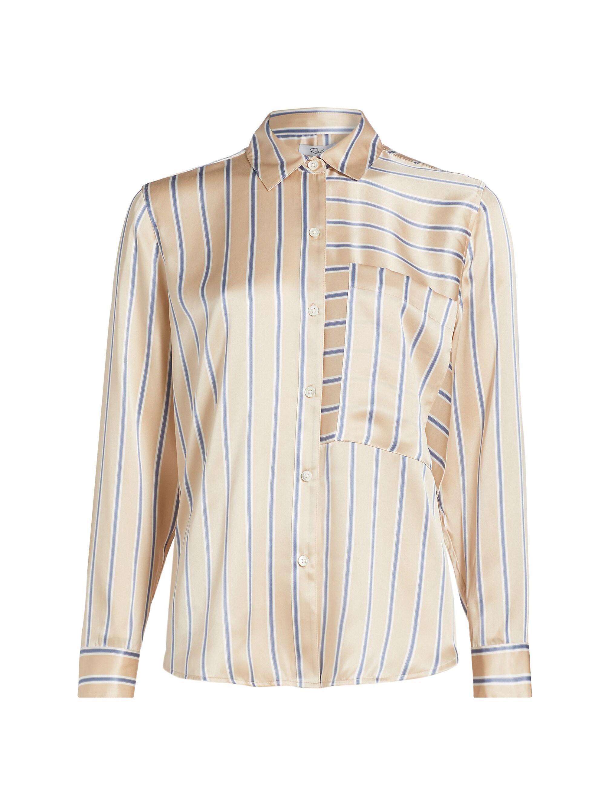 Rails Women's Spencer Silk Blouse - Sandstone Stripe
