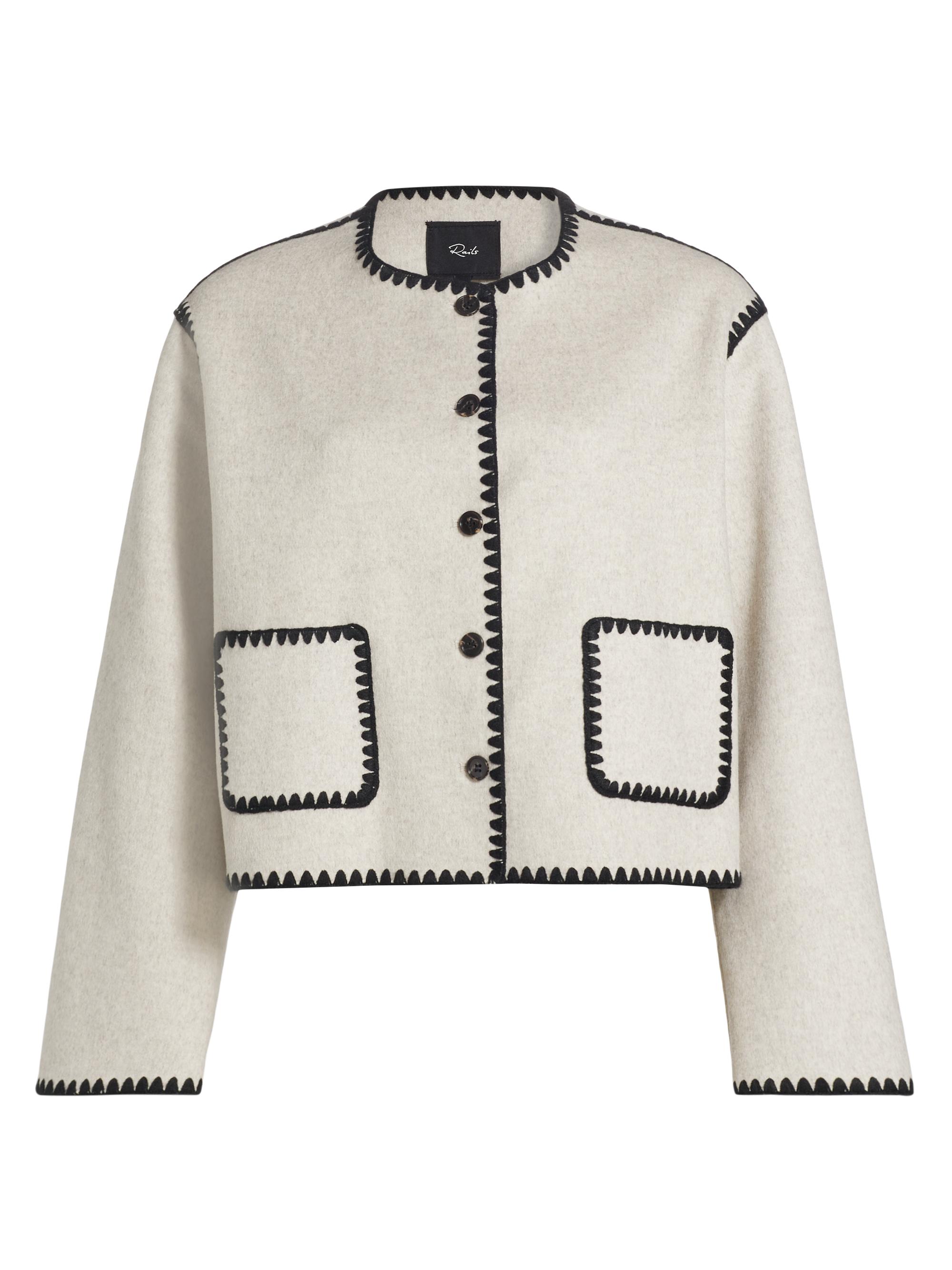 Rails Women's Melanie Topstitched Jacket - Oatmeal