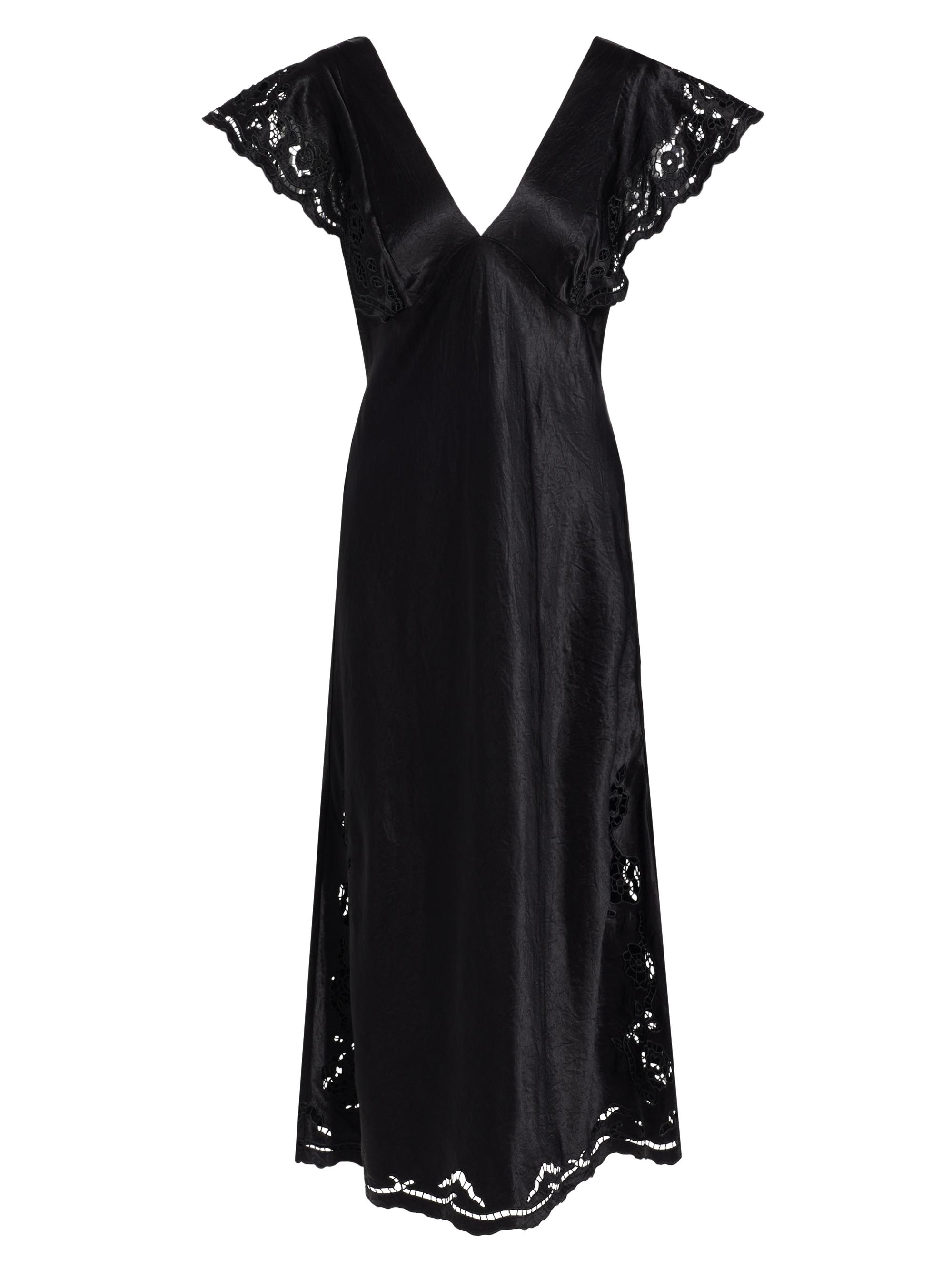 Rails Women's Mckenna Lace-Sleeve Midi-Dress - Black Eyelet