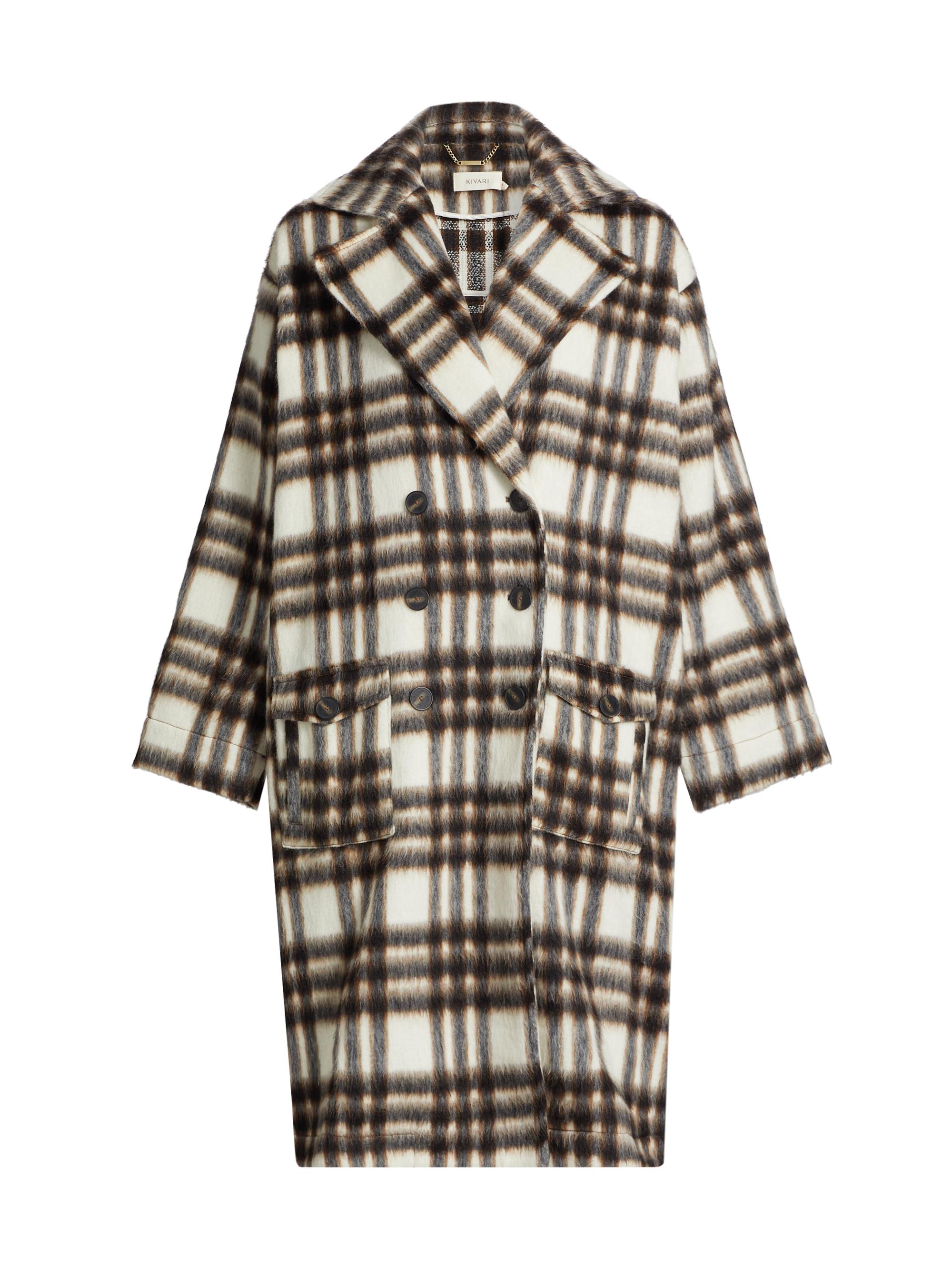 Kivari Women's Kinley Check Coat - Brown