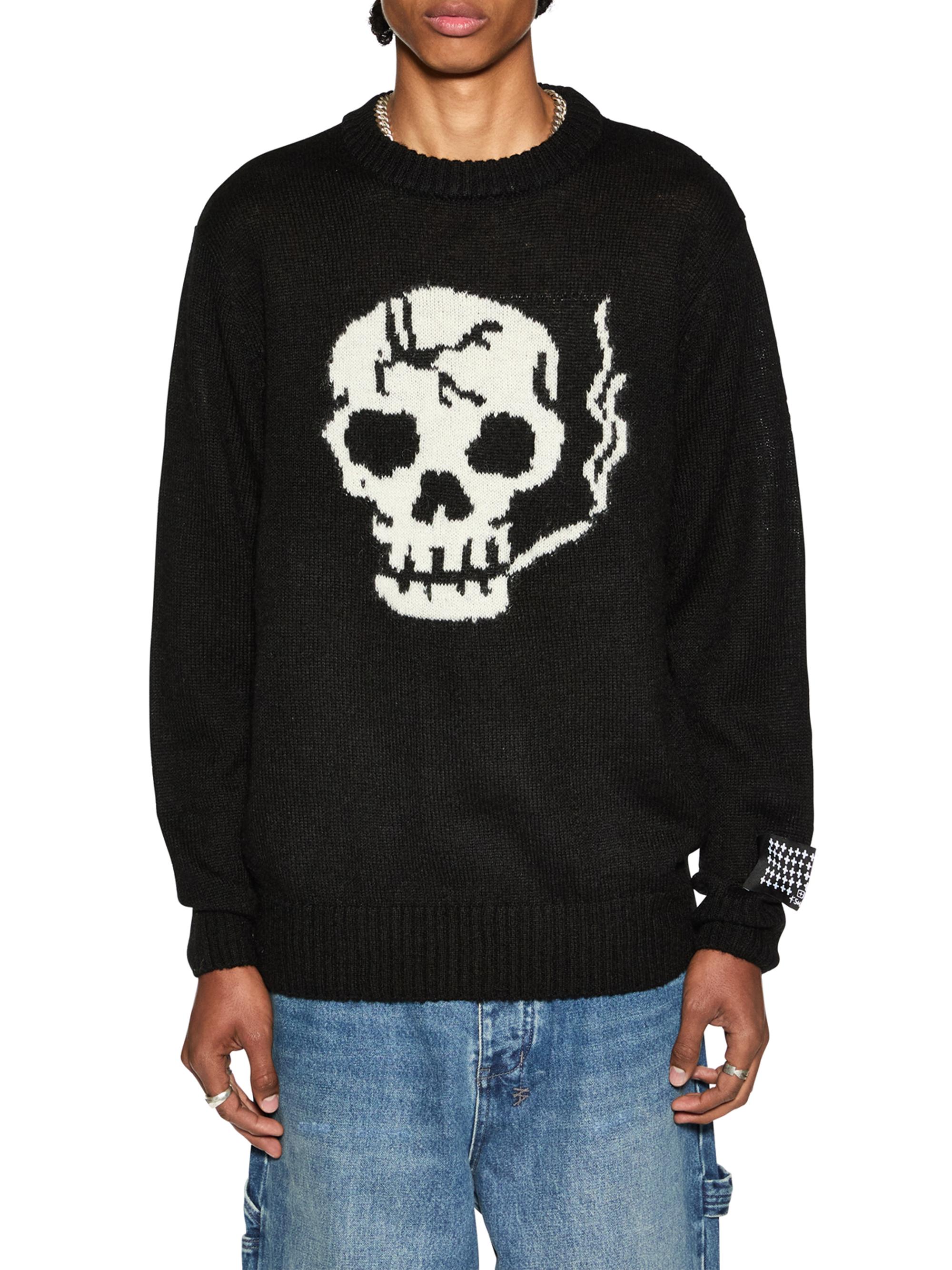 Ksubi Men's Mad Mad World Dead Knit Crewneck Sweater - Black