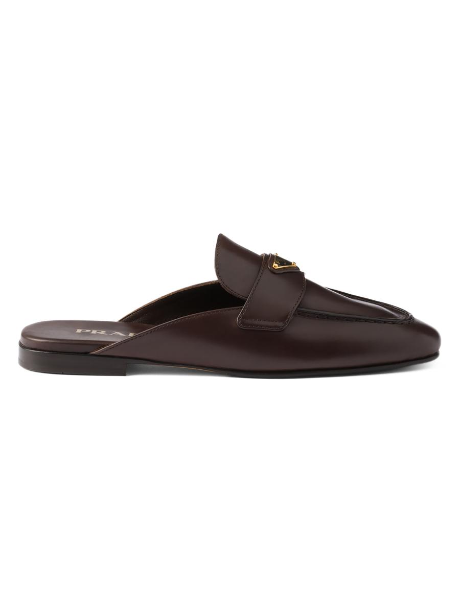 Prada Leather Mules | Black | FARFETCH
