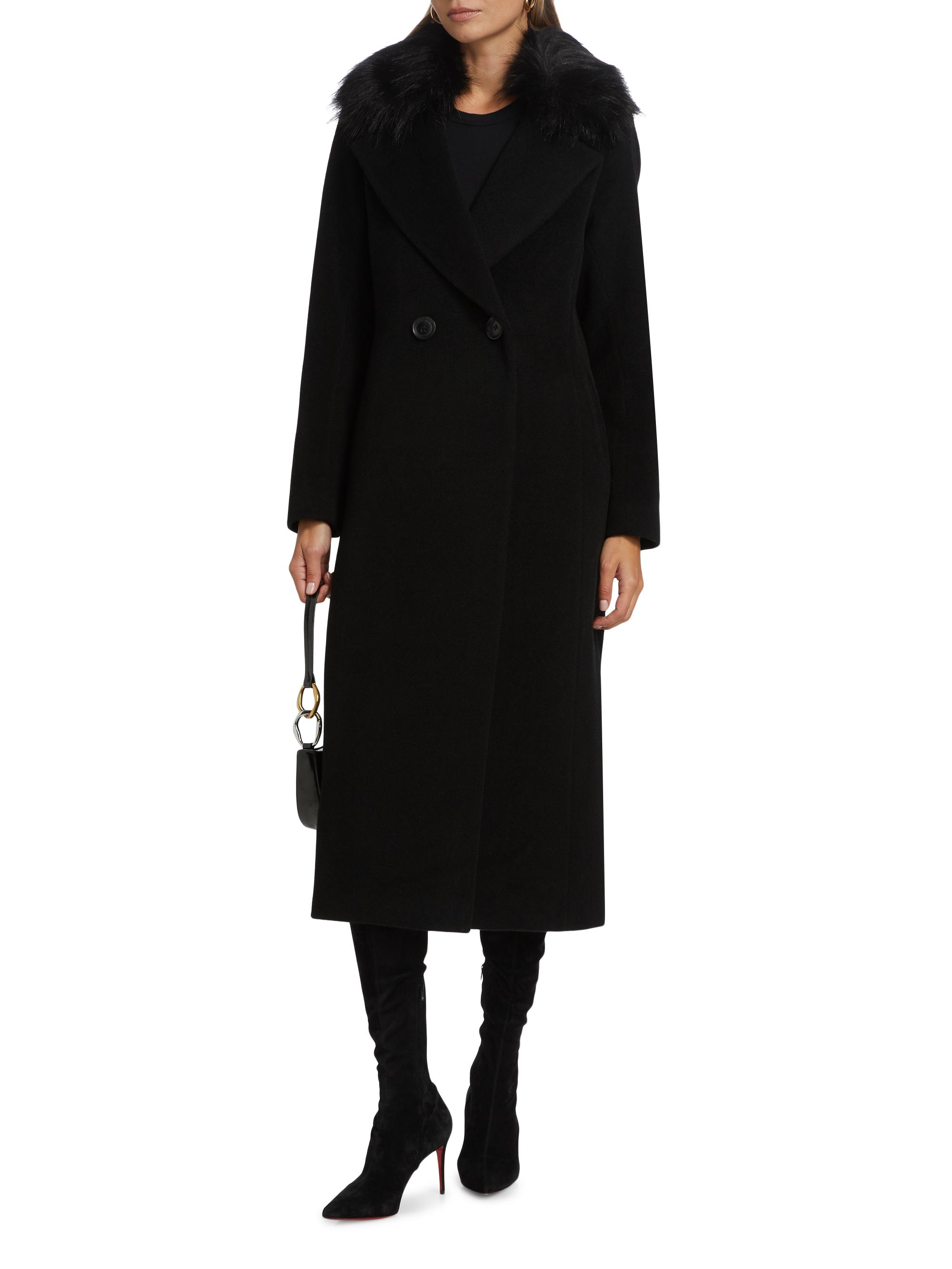 Mercer Collective Madison Fur Collar Maxi Wool Coat | Saks