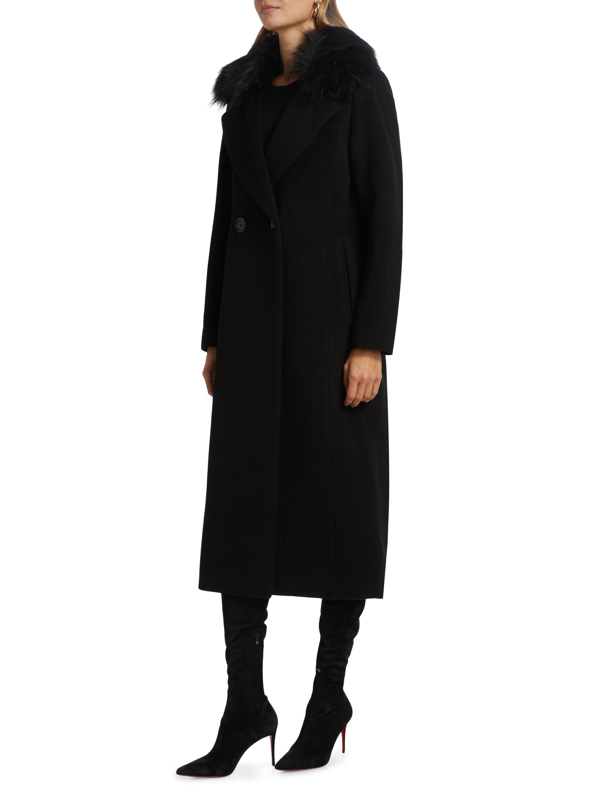 Mercer Collective Madison Faux Fur-Collar Maxi Wool Coat | Saks