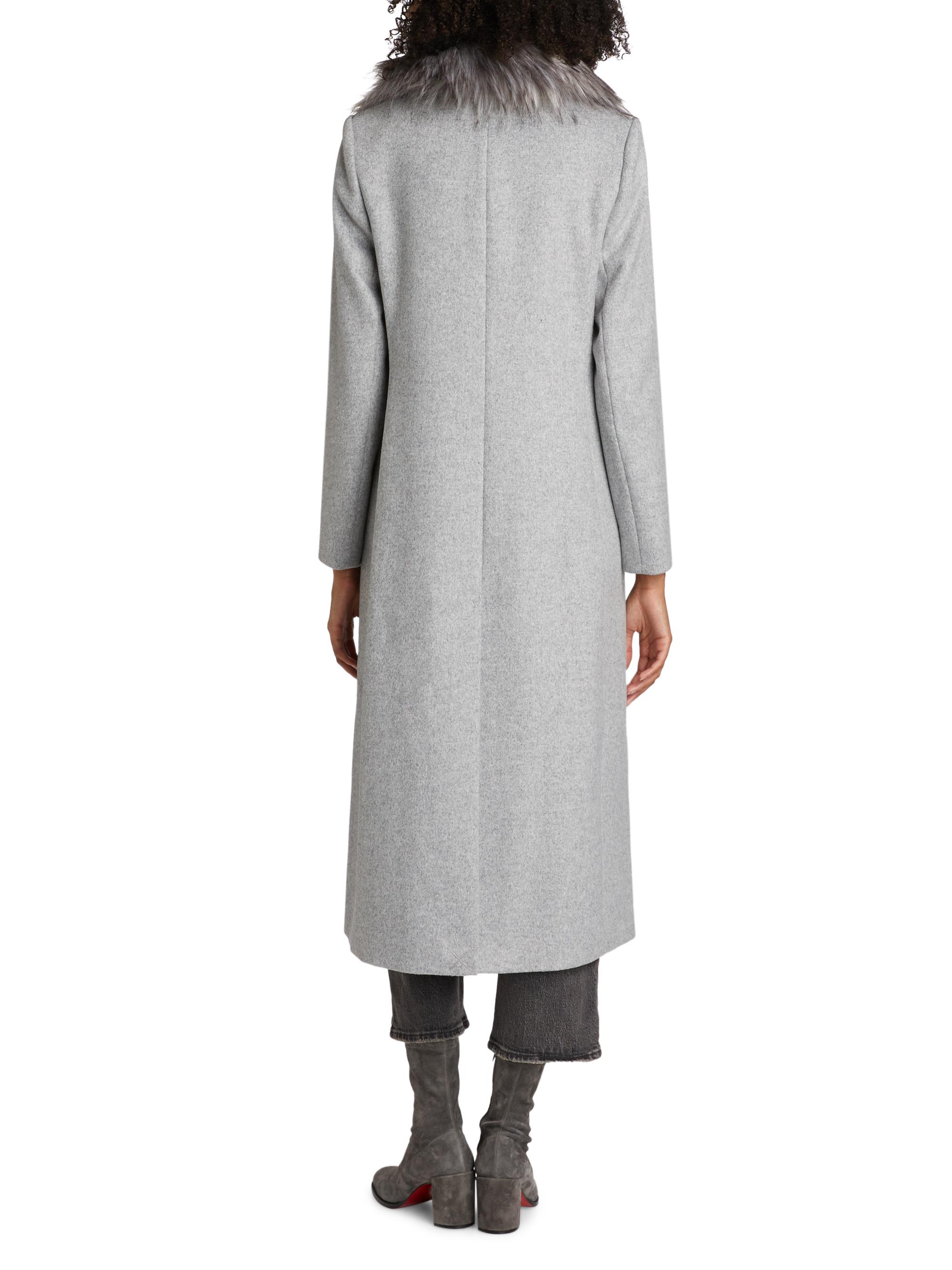 Mercer Collective Madison Faux Fur-Collar Maxi Wool Coat | Saks