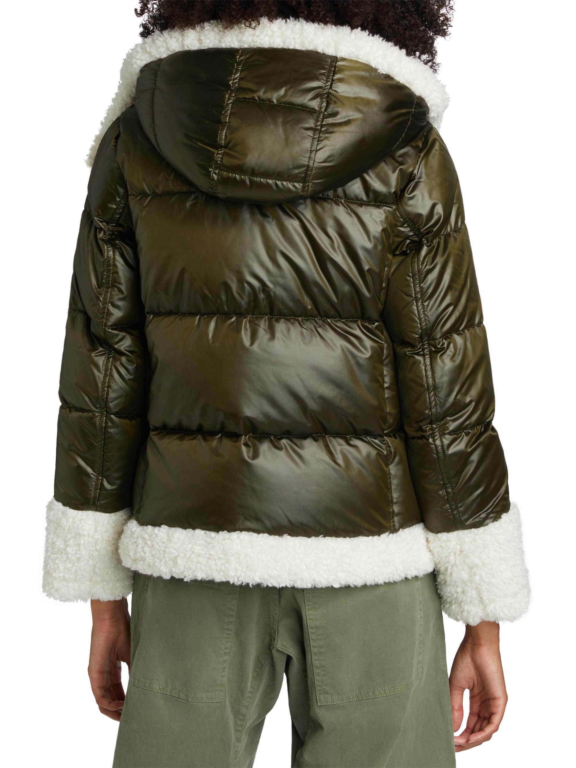 Mercer Collective Dana Mixed-Media Hooded Down Coat | Saks Fifth