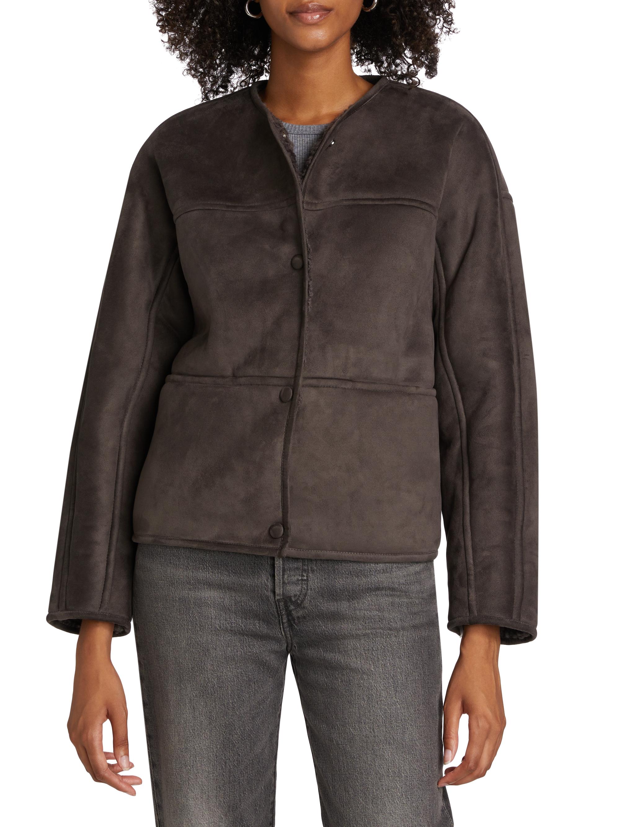 Mercer Collective Heather Collarless Reversible Coat | Saks Fifth