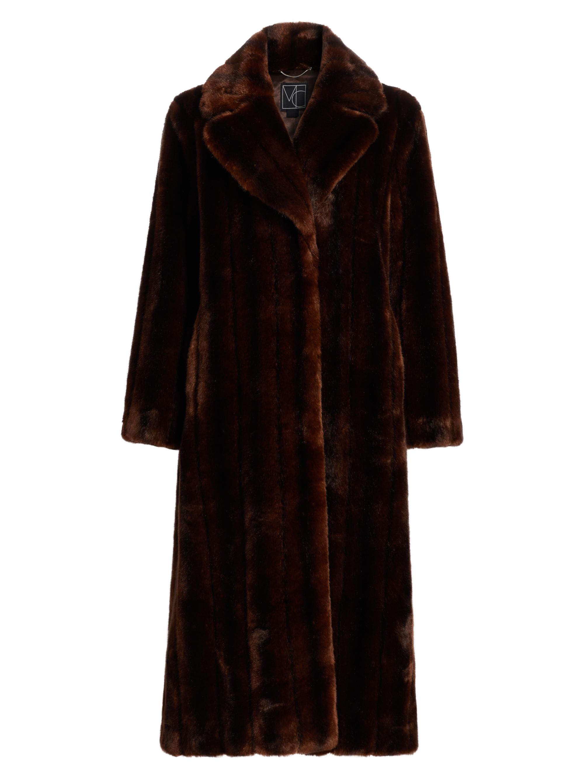 Mercer Collective Women's Brynn Maxi Faux Fur Coat - Chocolate