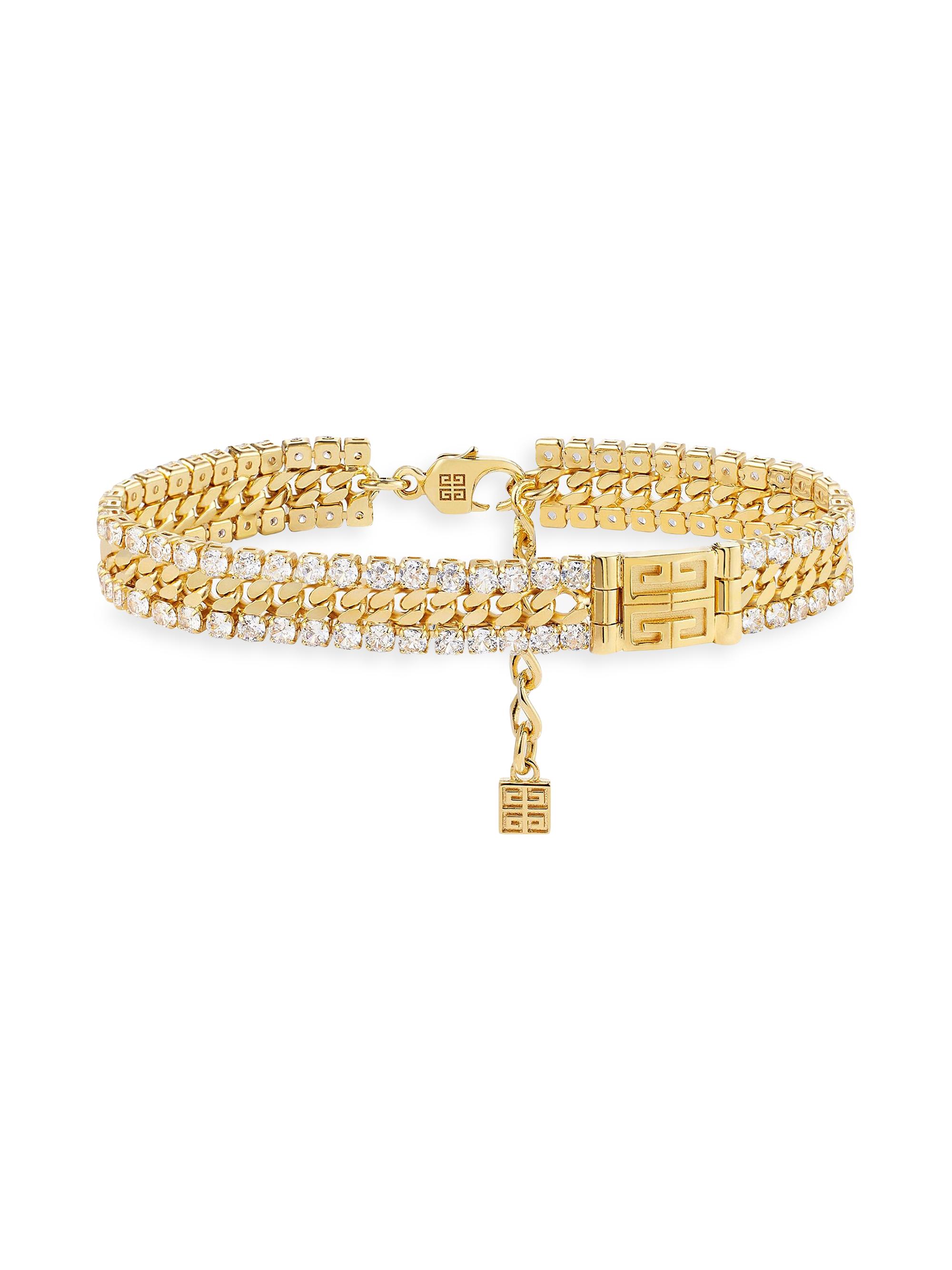 Givenchy 4G Crystal Bracelet in Metal with Crystals | Saks Fifth