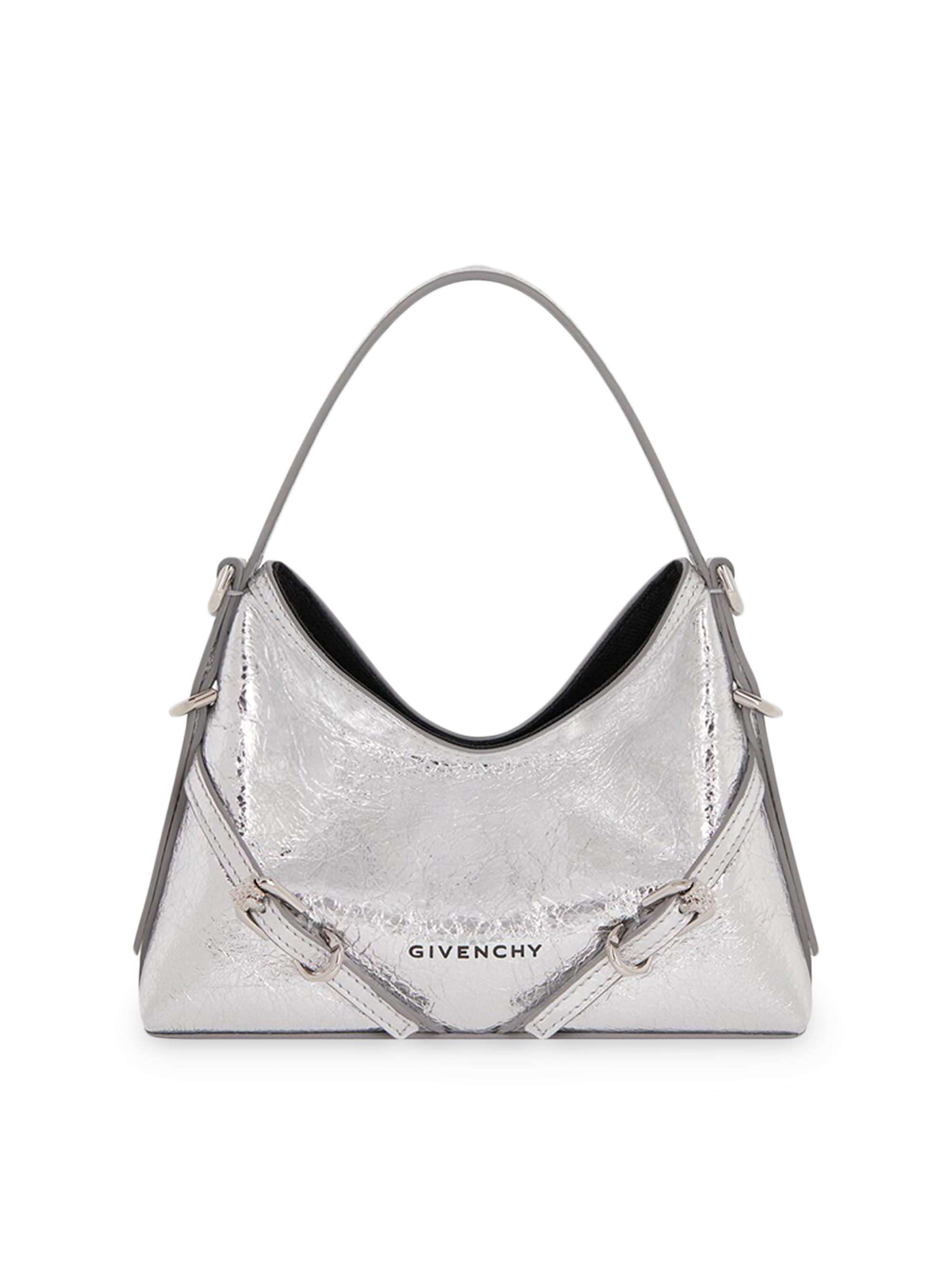 Givenchy Women's Nano Voyou Bag in Laminated Leather - Light Silvery