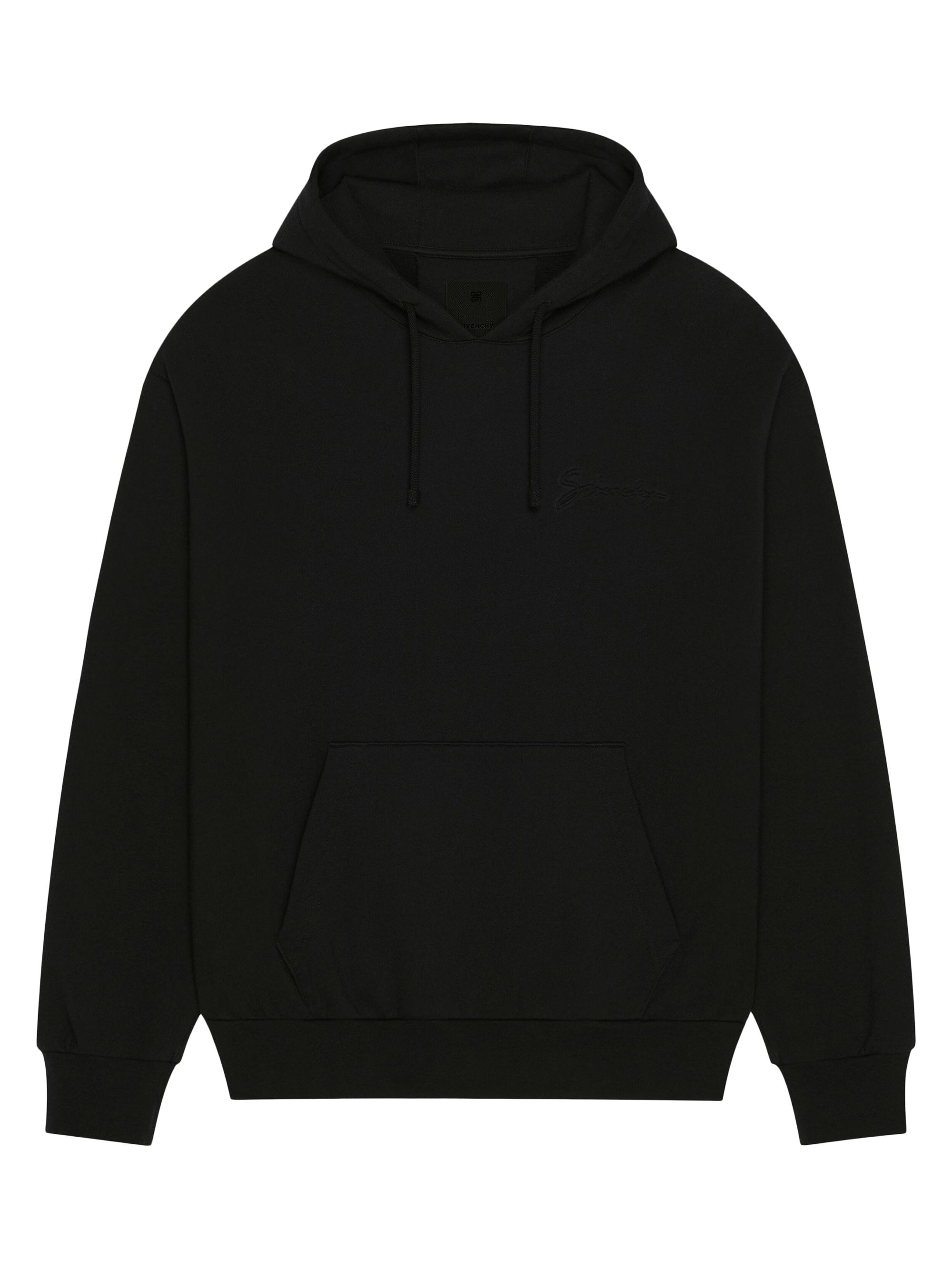 Givenchy Men's Hoodie in Fleece with Baroque Embossing - Black