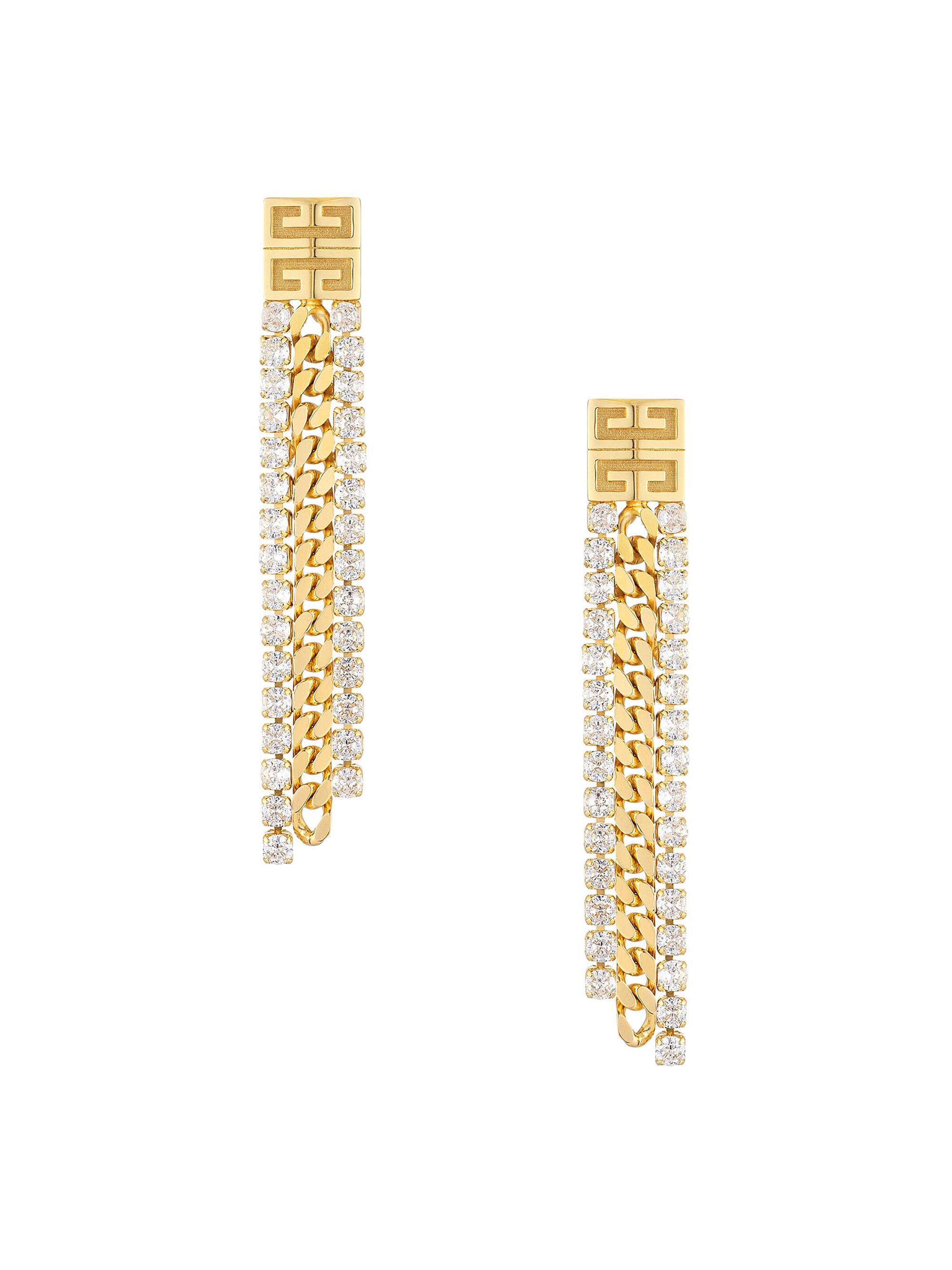 Givenchy Women's 4G Crystal Earrings in Metal - Golden Yellow