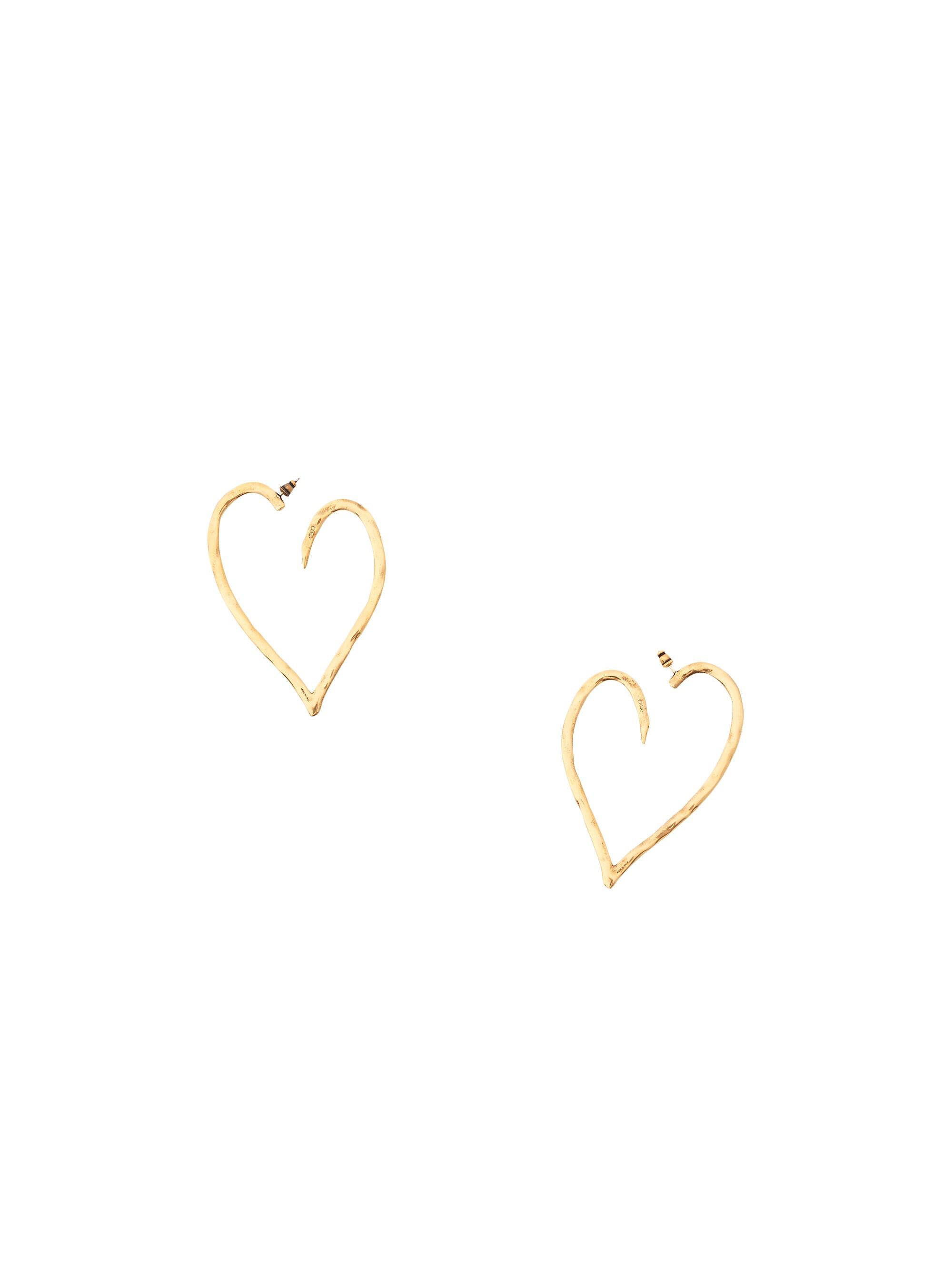 Chloé Women's Encoeur Vintage Gold Heart Earrings - Vintage Gold