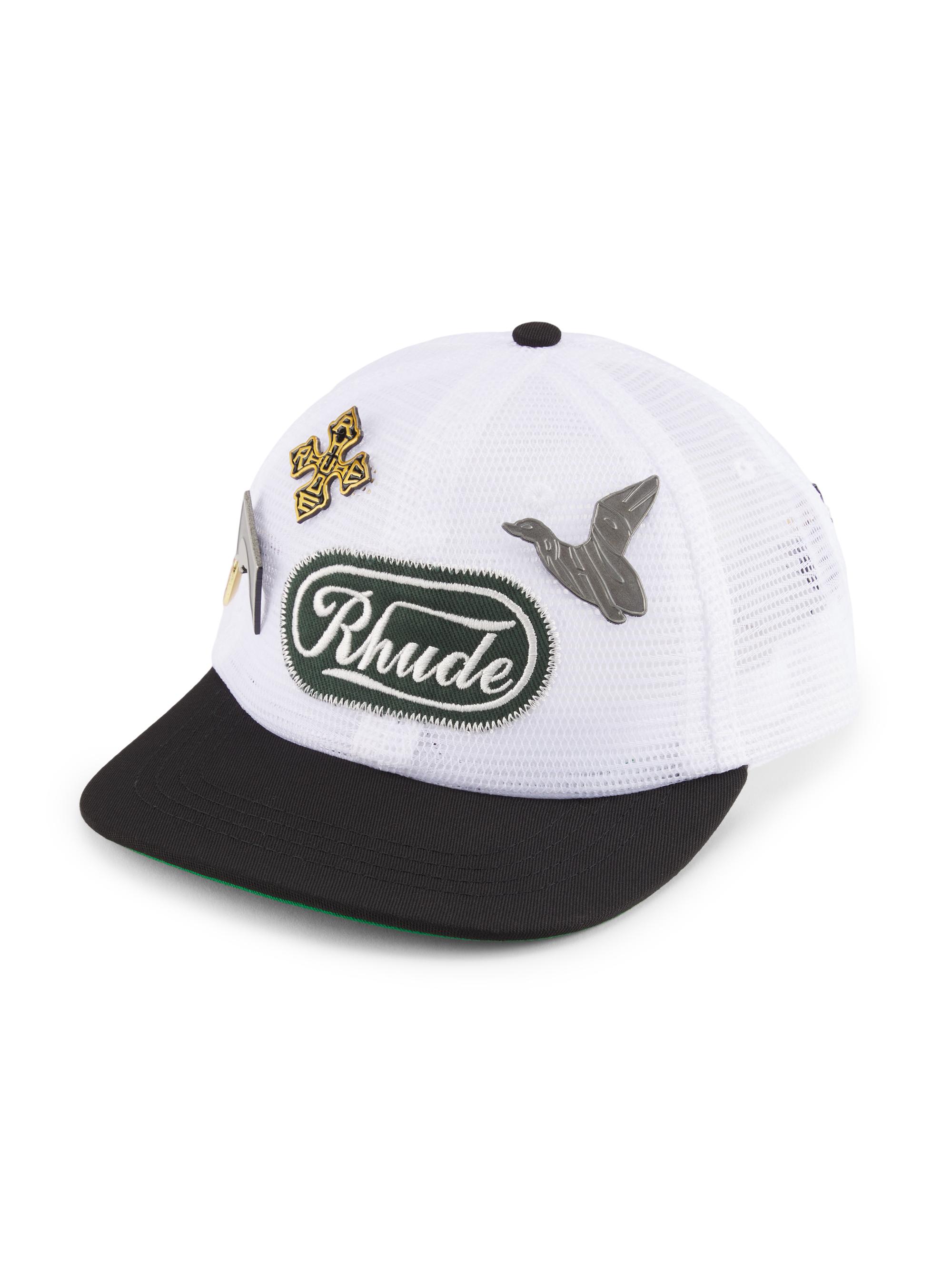 Rhude Men's Logo Patch Trucker Hat - Grey