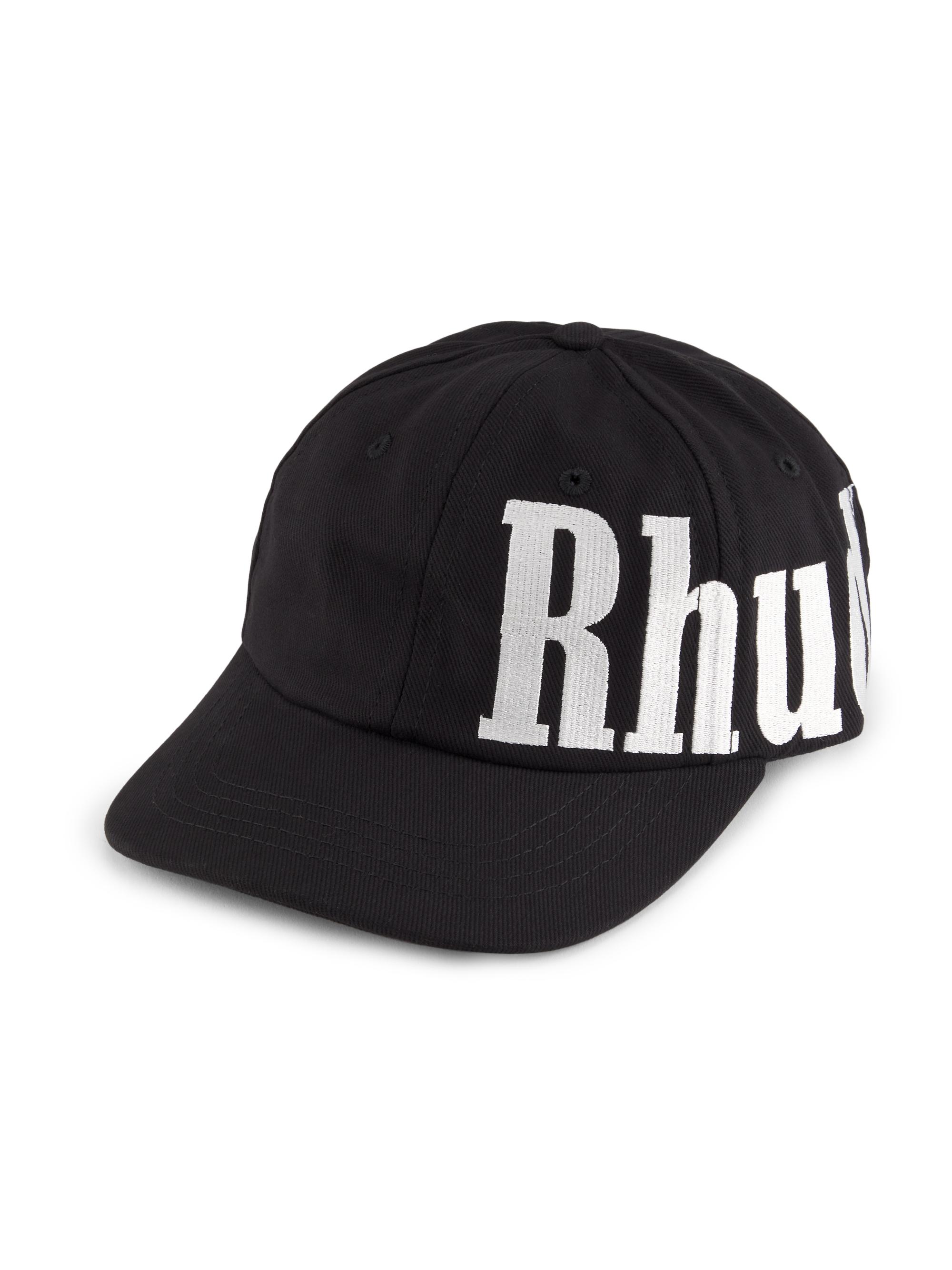 Rhude Men's Wrap Logo 6-Panel Hat - Black