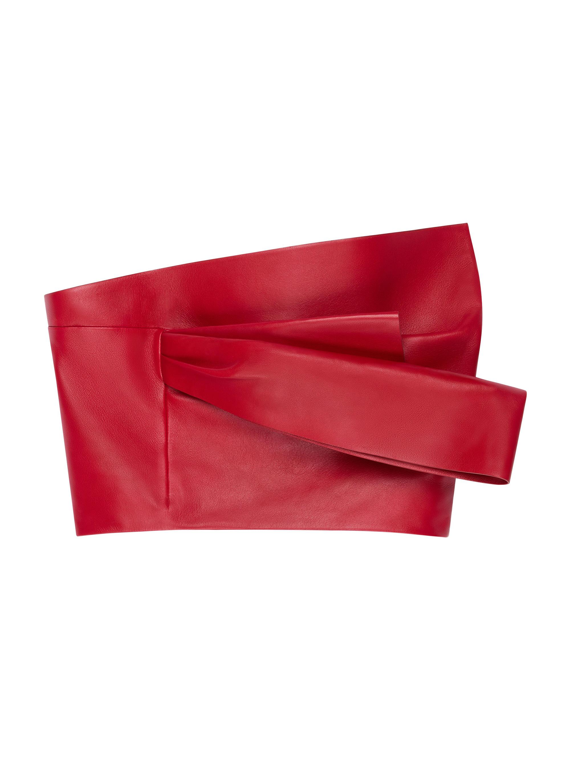 Givenchy Women's Cropped Bustier Top in Leather - Black